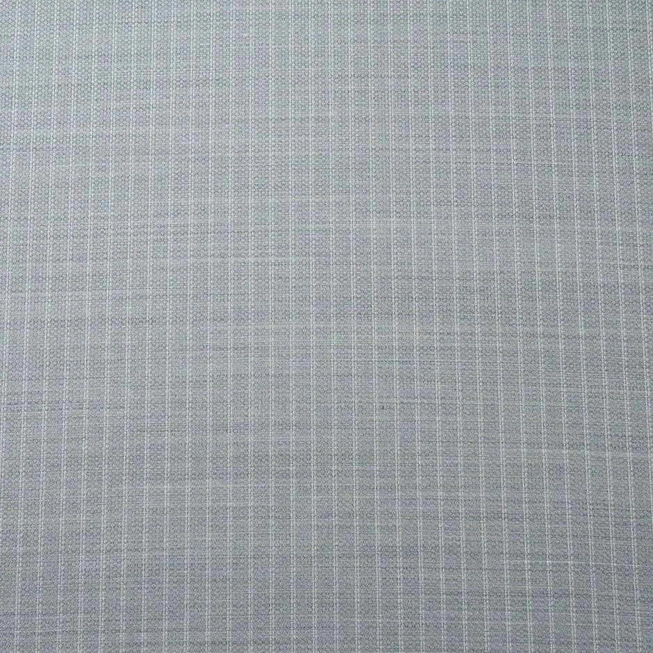 Ivory Pinstriped Soft Grey Superfine Pure Wool Suiting