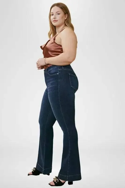 Kancan Plus Size Flare Jeans