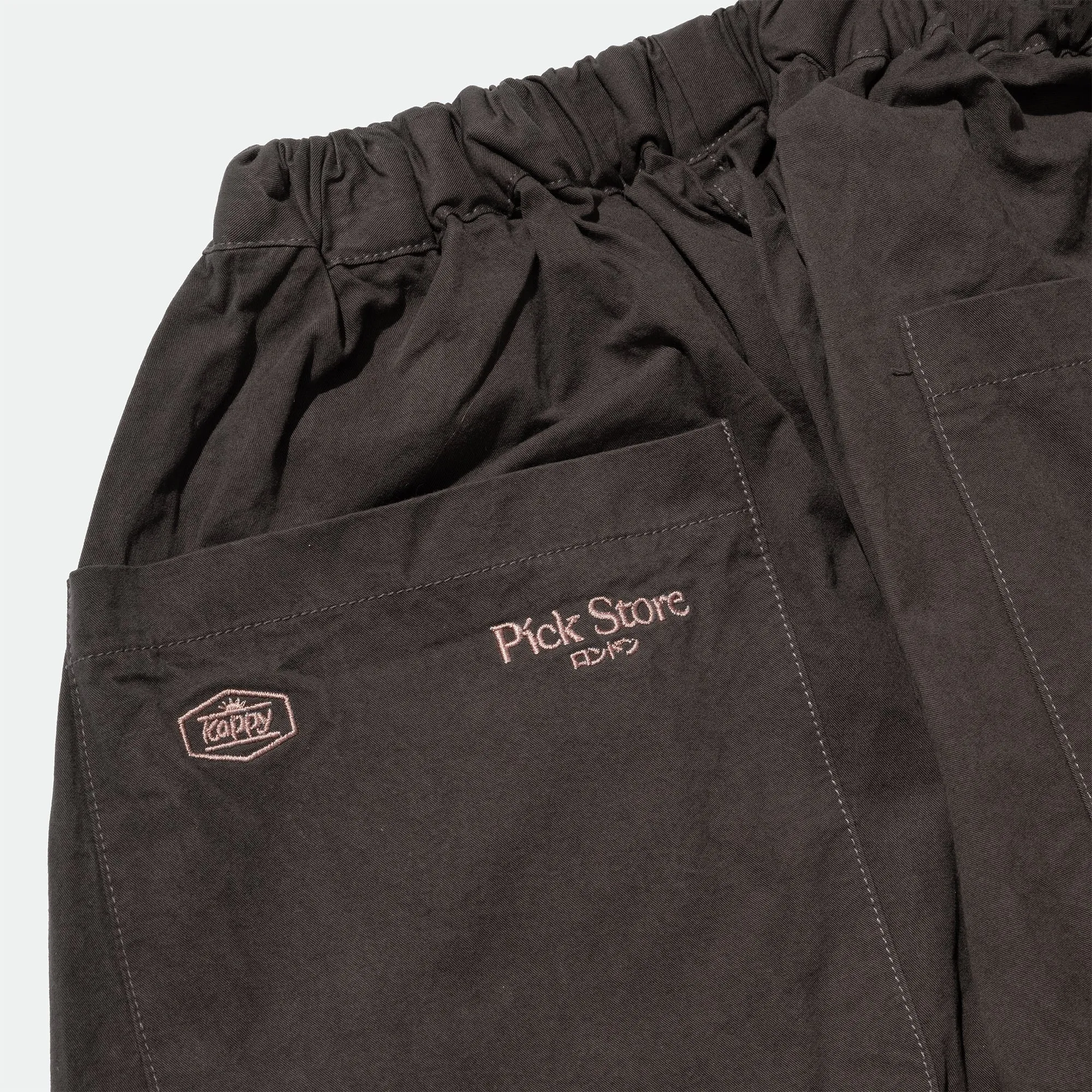 Kappy x Pick Store - Limited Edition Two Tuck Wide Pants Charcoal