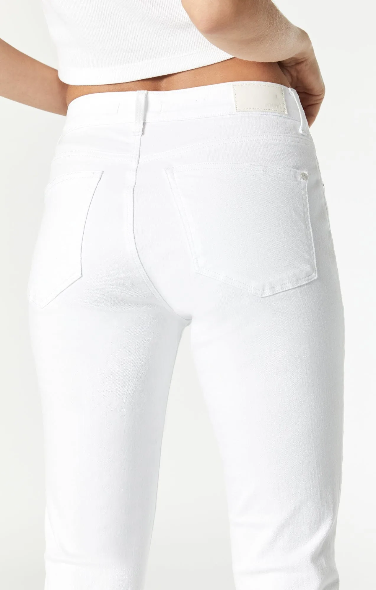 KATHLEEN SLIM BOYFRIEND JEANS IN WHITE FEATHER BLUE