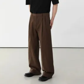 Korean Style Men's Loose Suit Pants Casual Straight Wide Leg Male Simple Trousers Drooping New Fashion Summer 9C6229