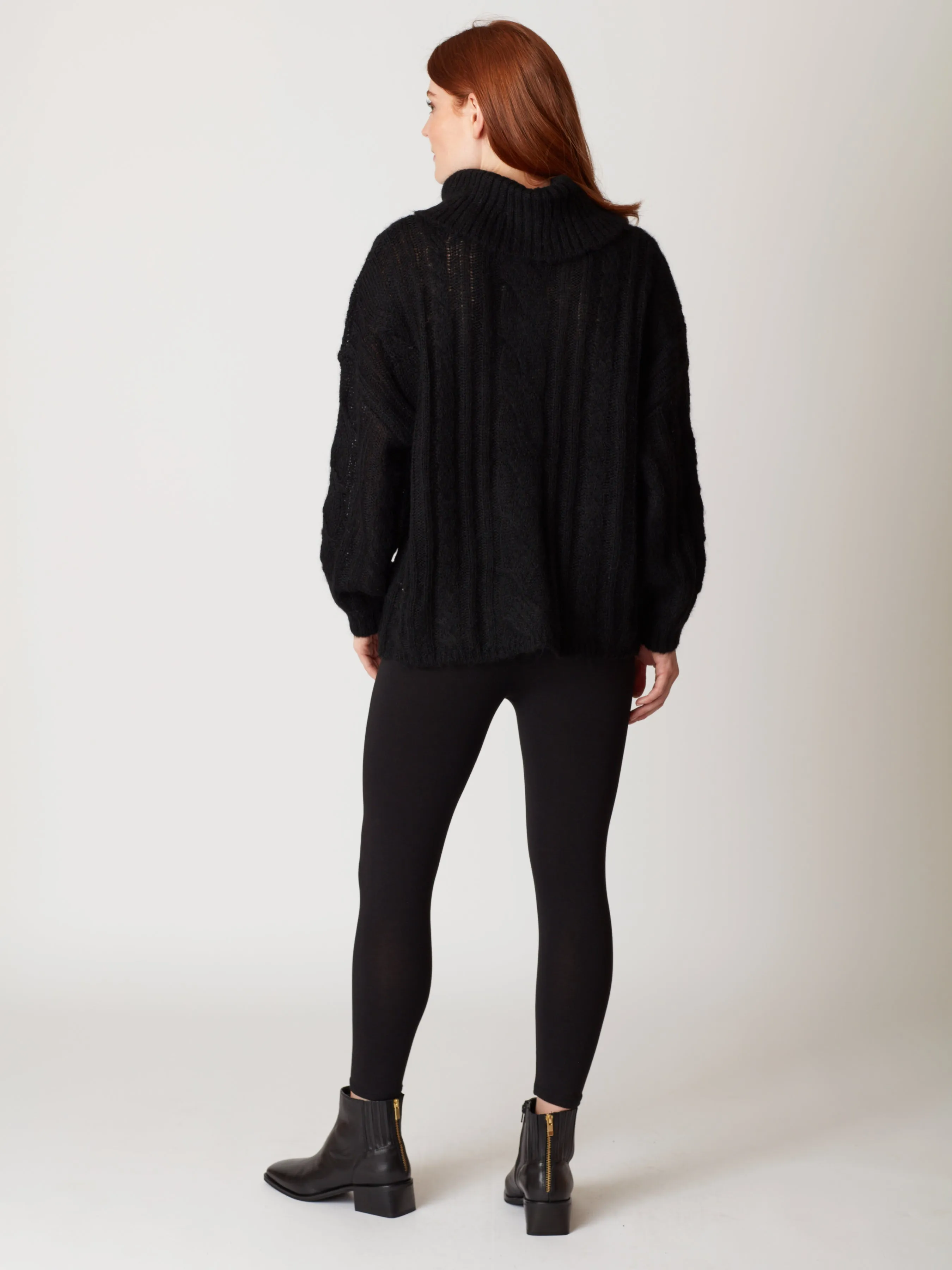 Lailia Roll Neck Cable Knit Jumper