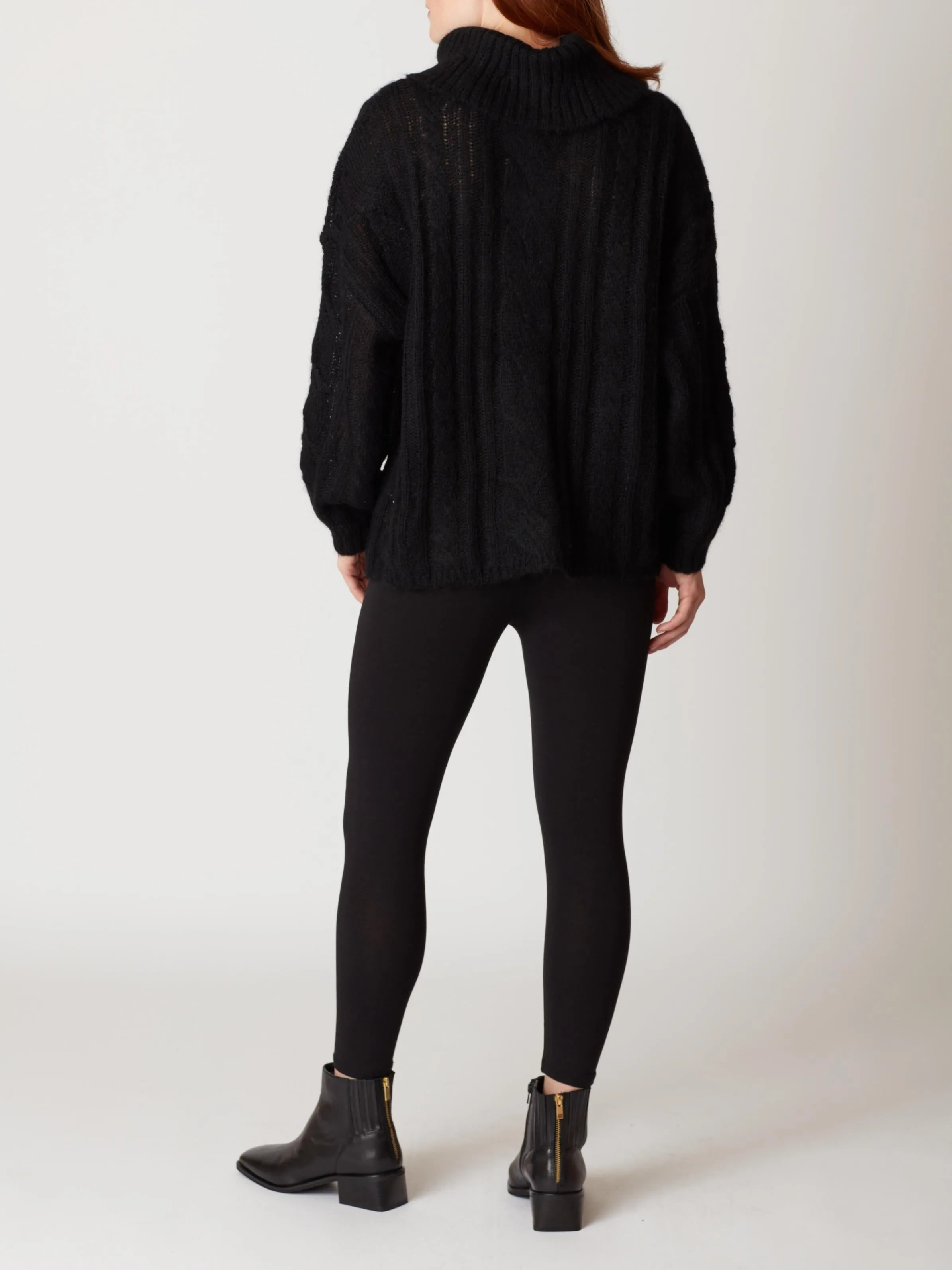 Lailia Roll Neck Cable Knit Jumper