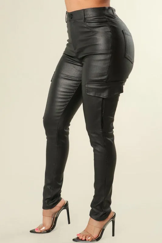 Leather Cargo Pants