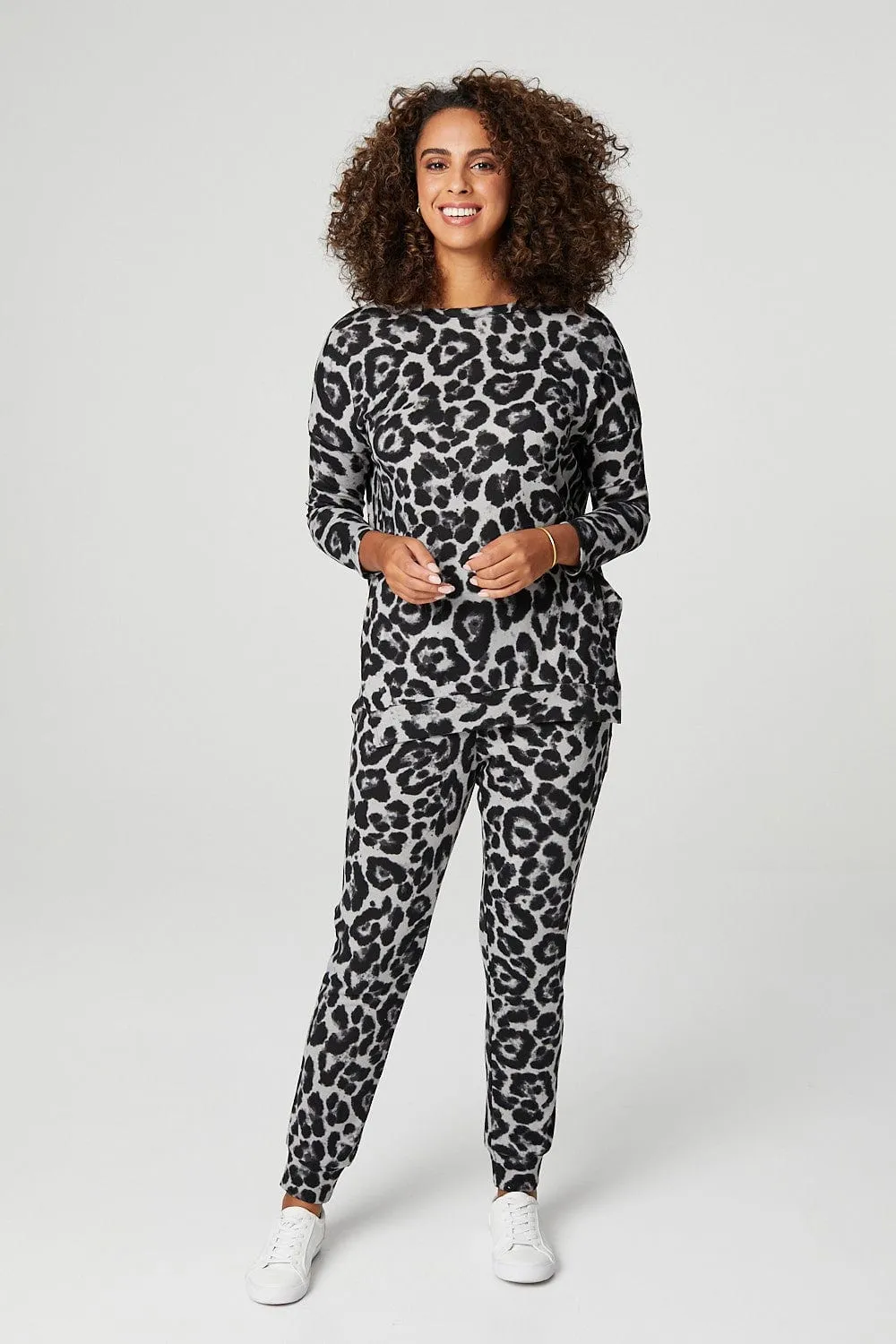 Leopard Print Relaxed Lounge Set