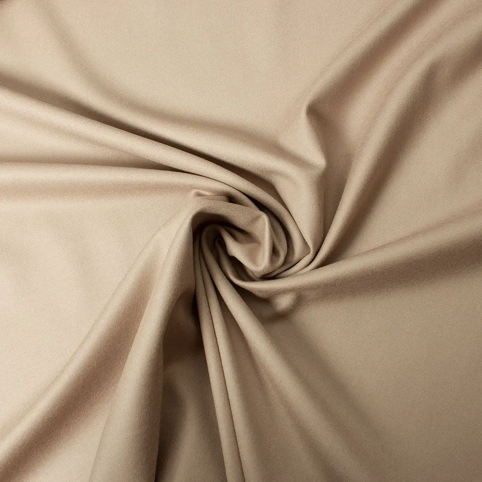 Light Camel Wool & Cashmere Flannel Suiting