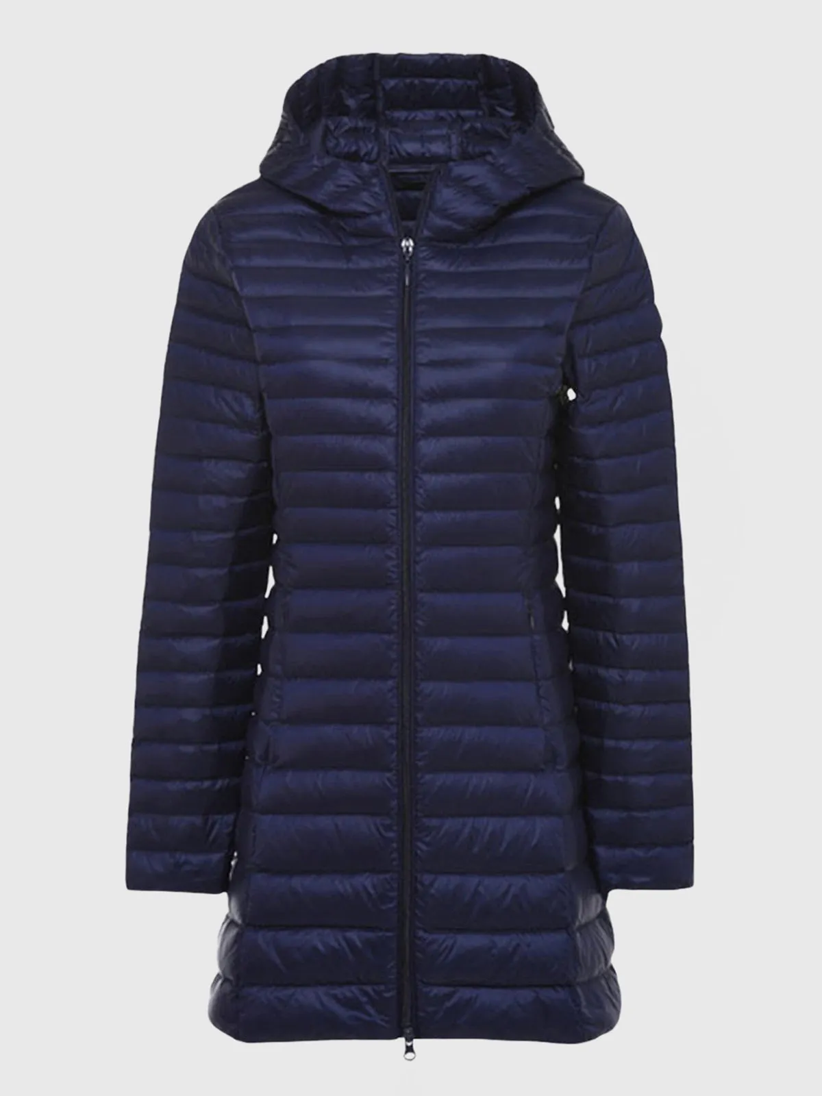 Long Hooded Light Down Puffer  Jacket