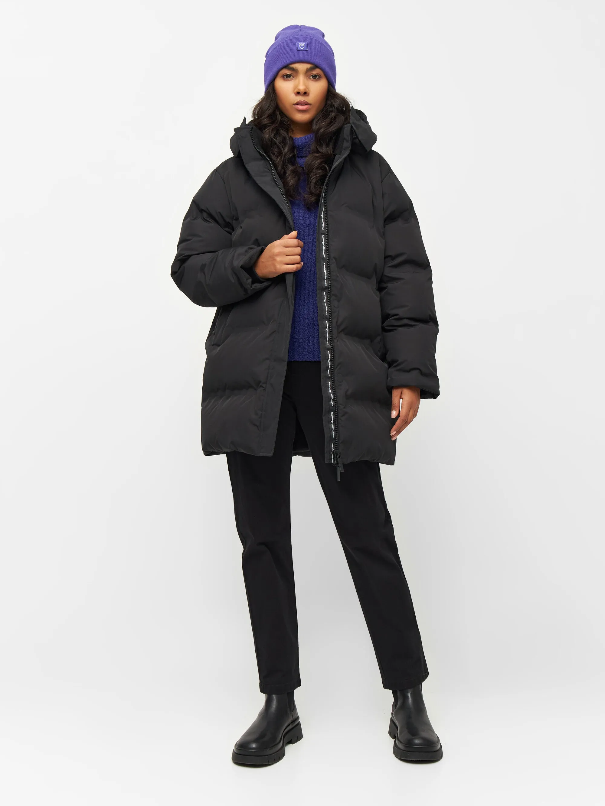 Long Puffer jacket - Black Jet