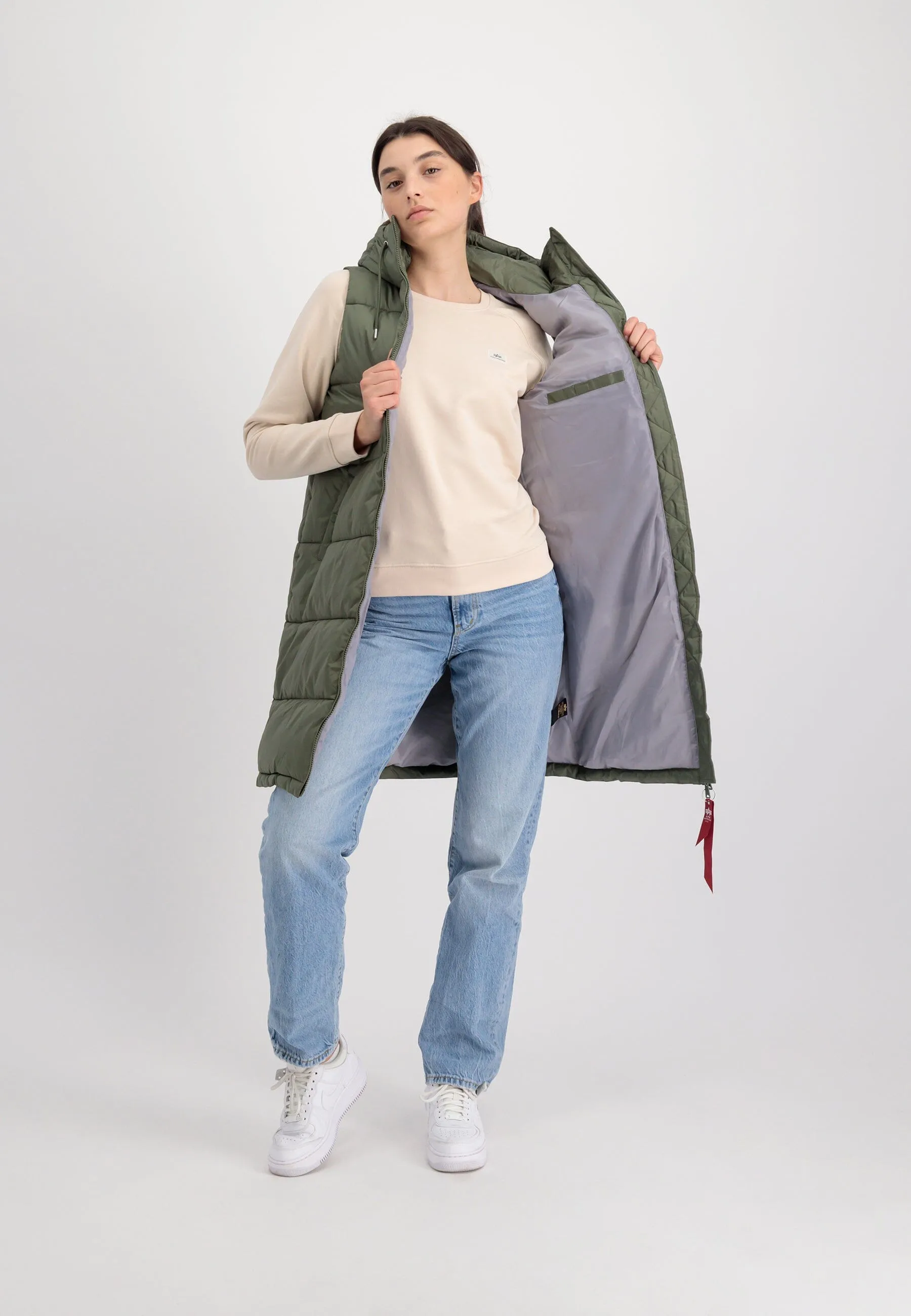 LONG PUFFER VEST W