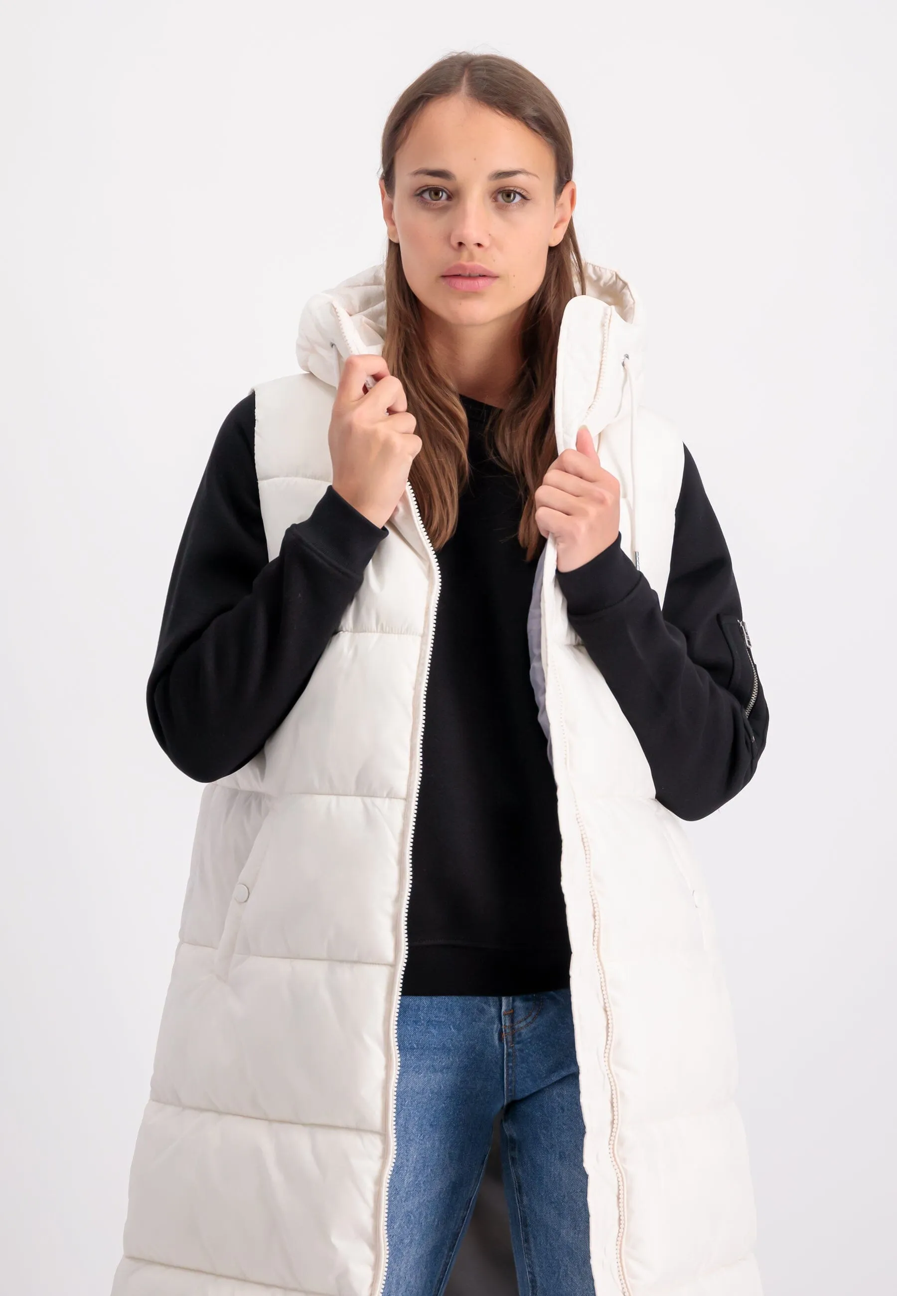 LONG PUFFER VEST W