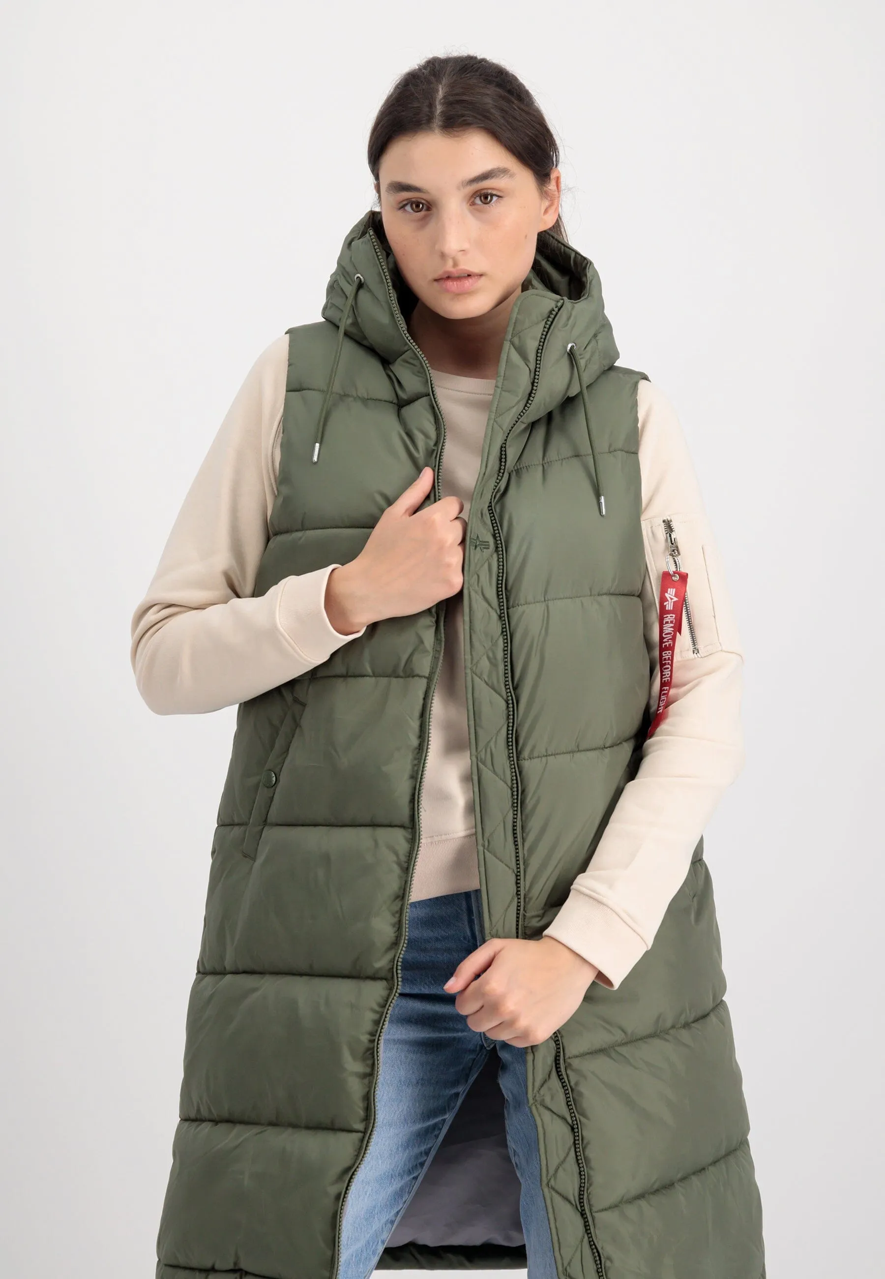 LONG PUFFER VEST W