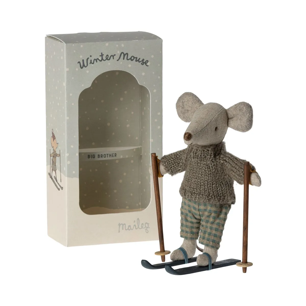 Maileg - Winter mouse with ski set - big brother