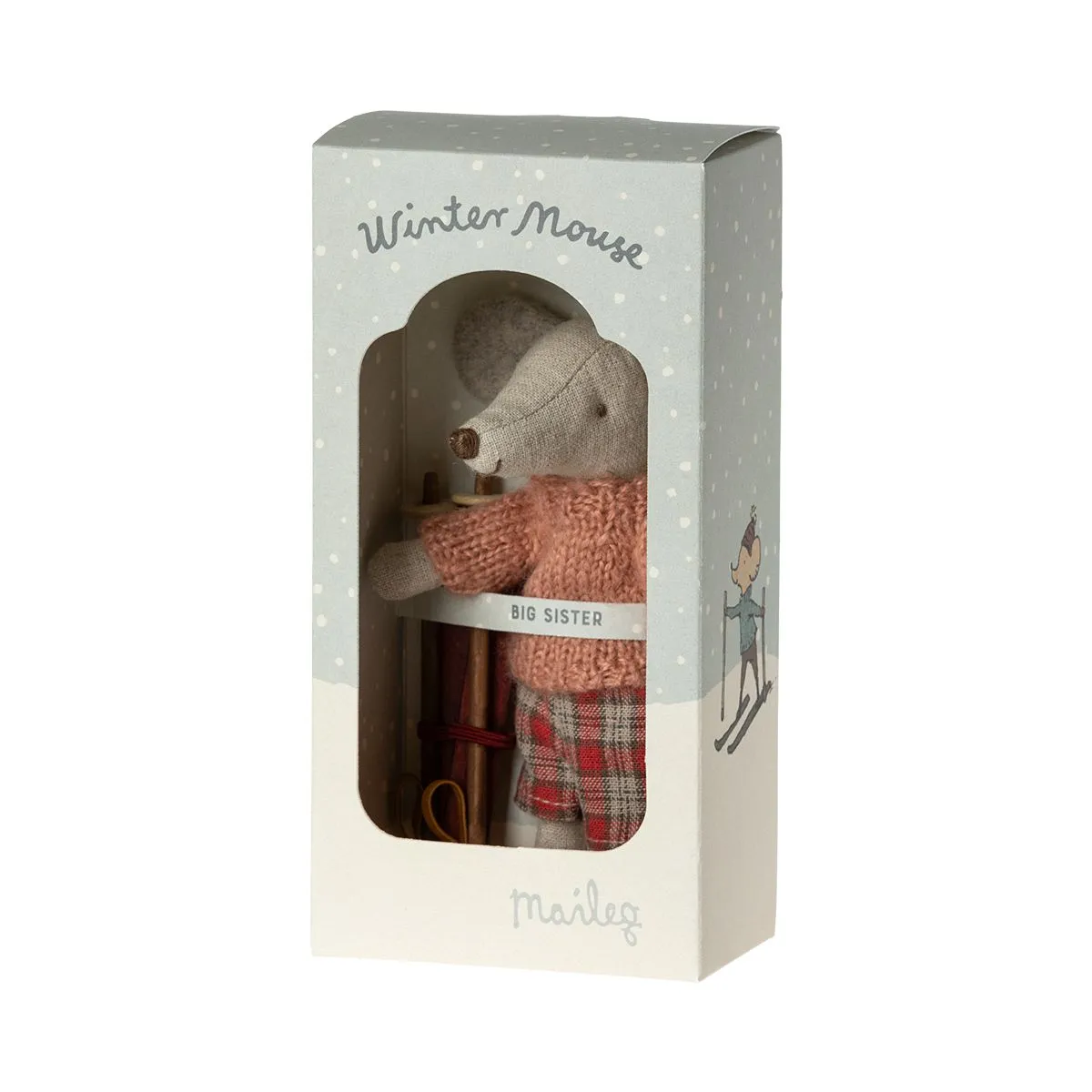 Maileg - Winter mouse with ski set - big sister