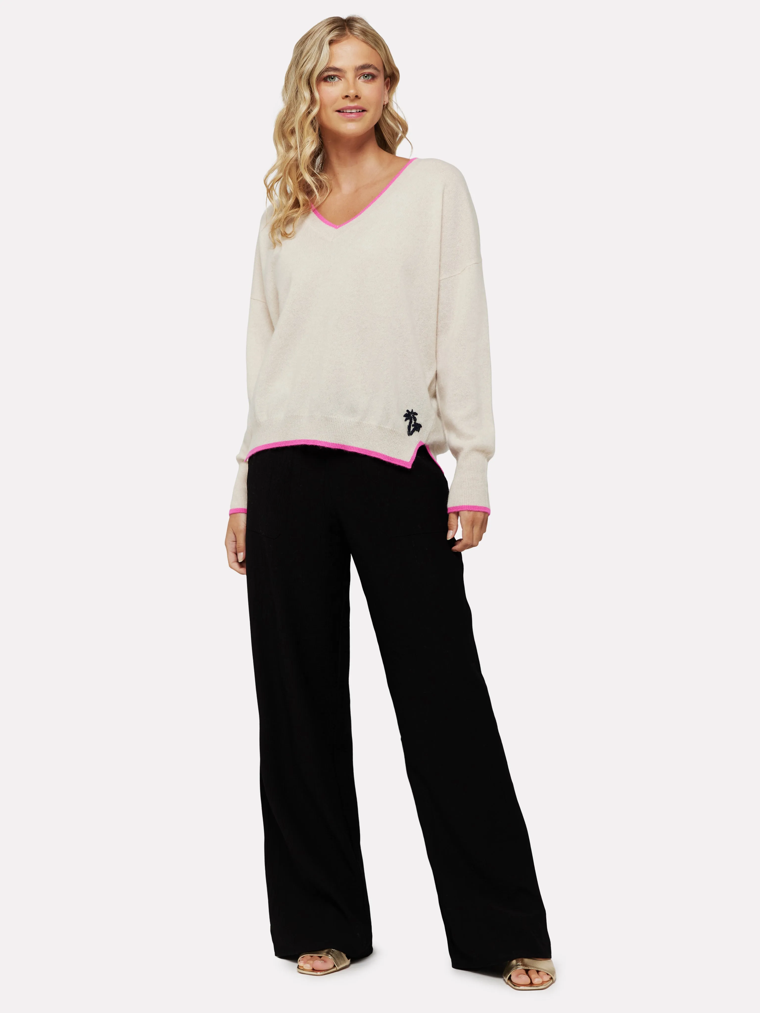 Malibu V-Neck Cashmere Sweater