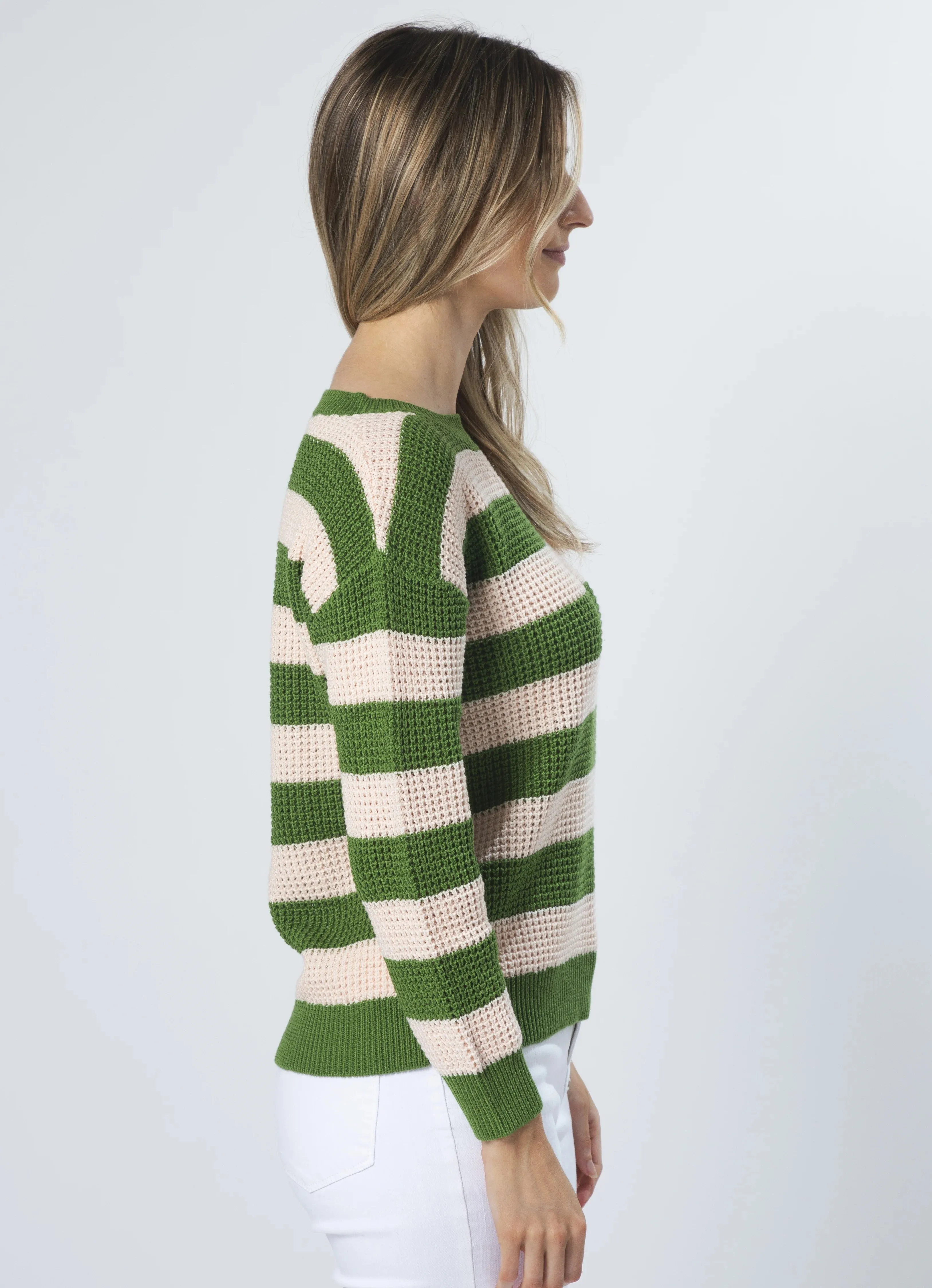 Melinda Jumper - Rose Duo Stripe