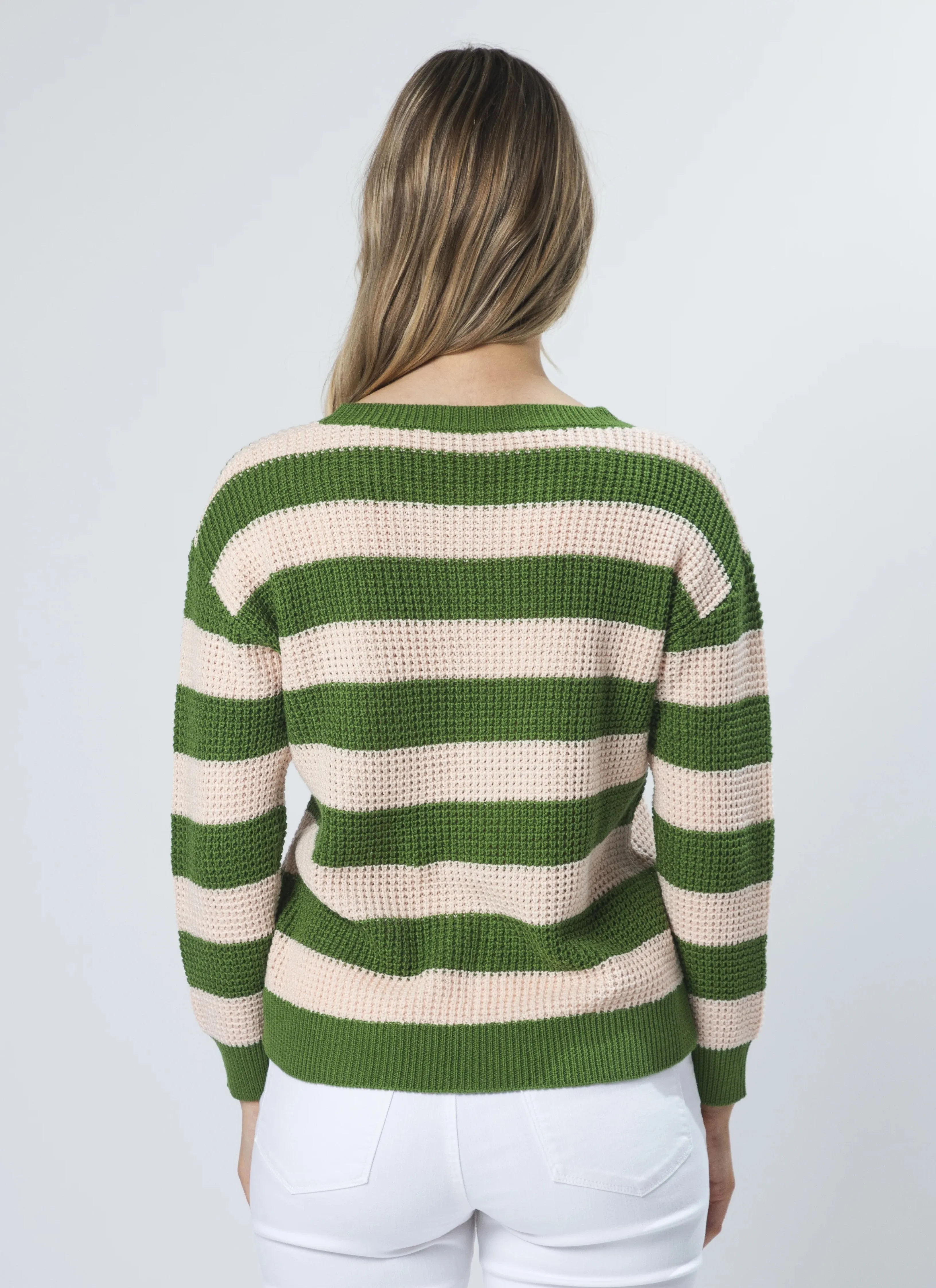 Melinda Jumper - Rose Duo Stripe