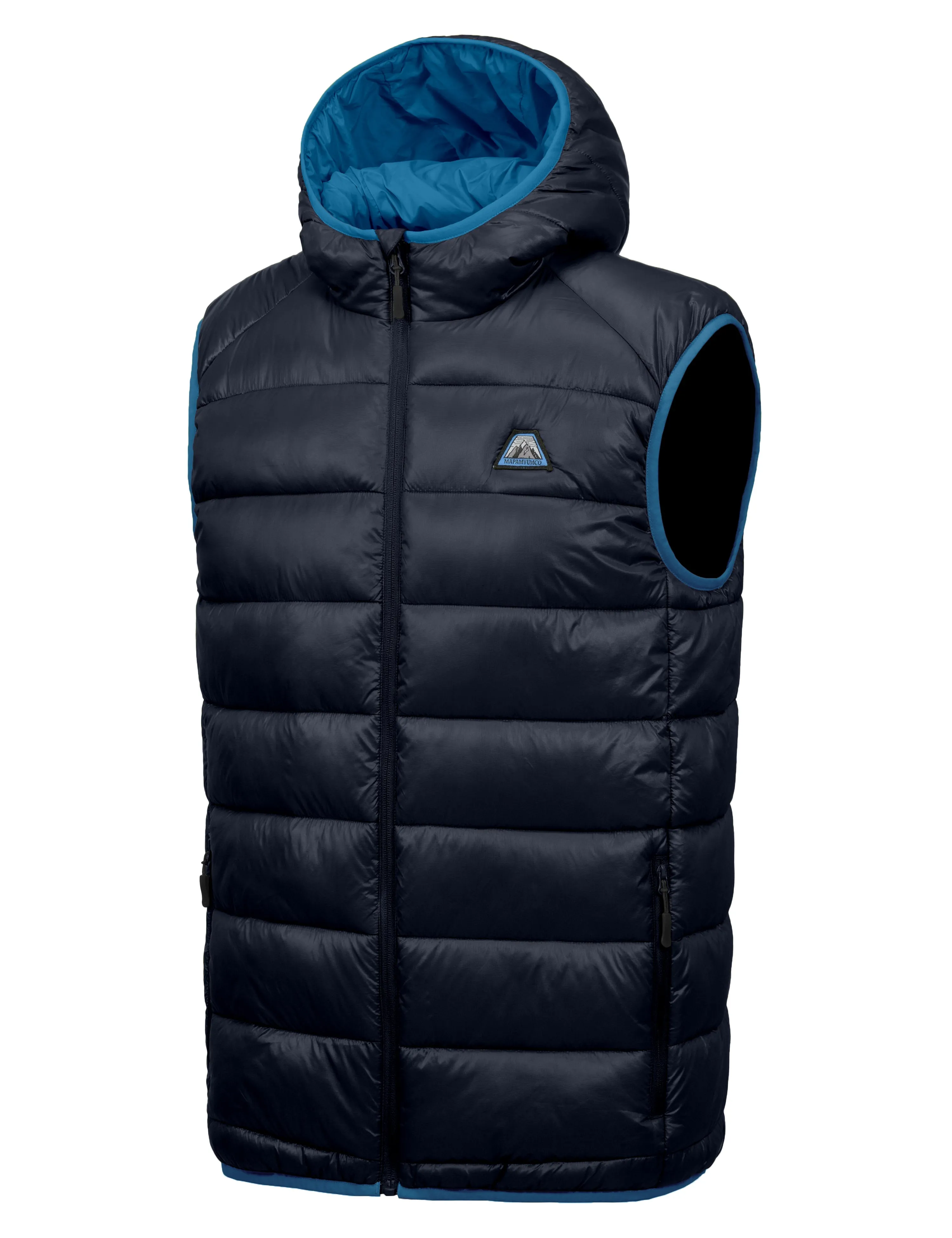 Men's Water-Resistant Hiking Puffer Vest with Hood