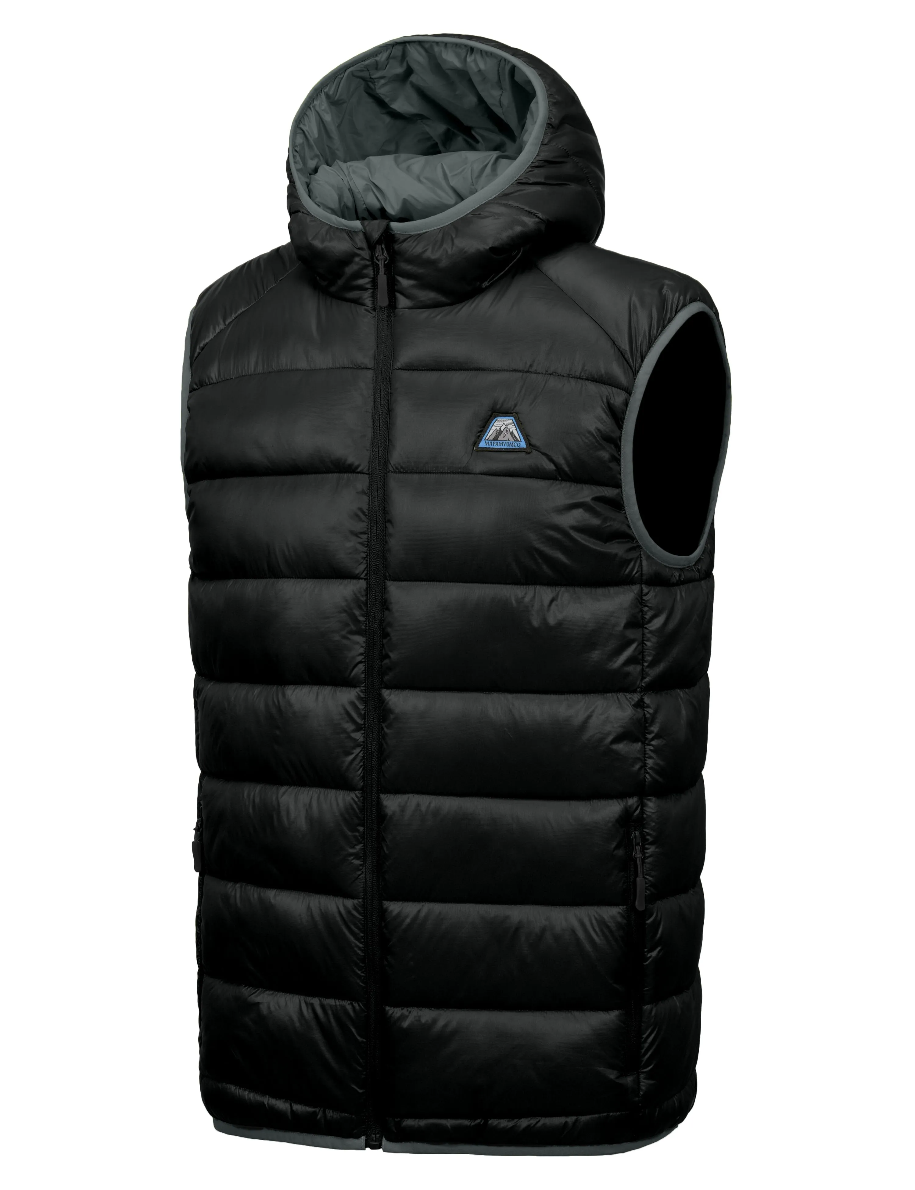 Men's Water-Resistant Hiking Puffer Vest with Hood