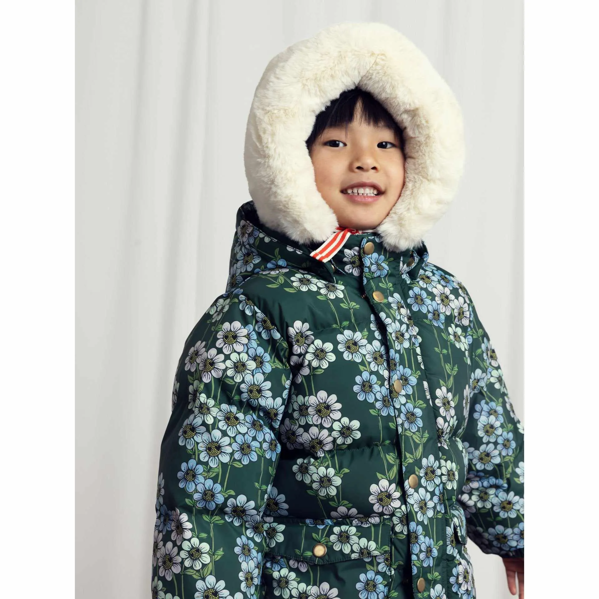 Mini Rodini - Daisies heavy puffer jacket