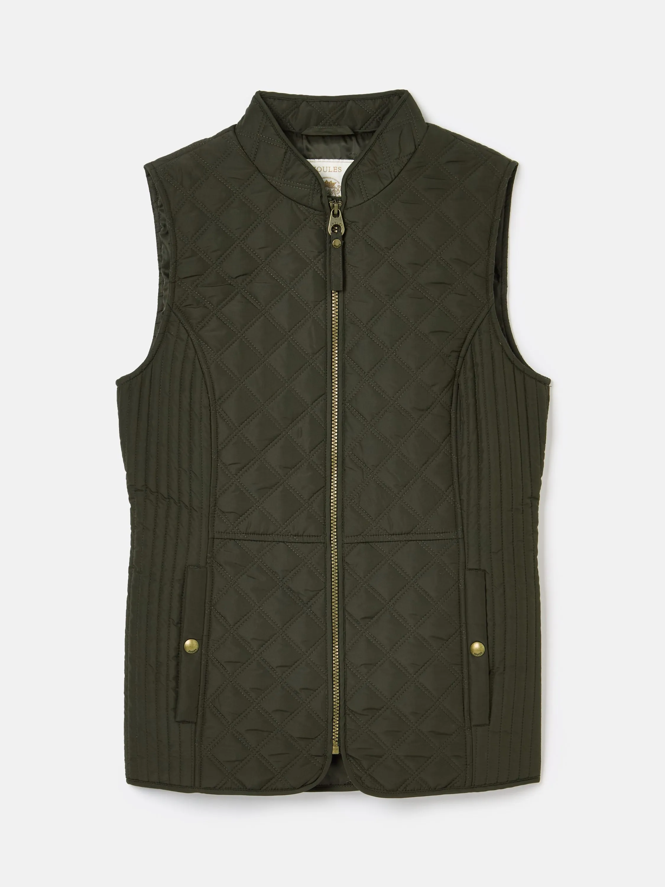 Minx Khaki Showerproof Diamond Quilted Gilet