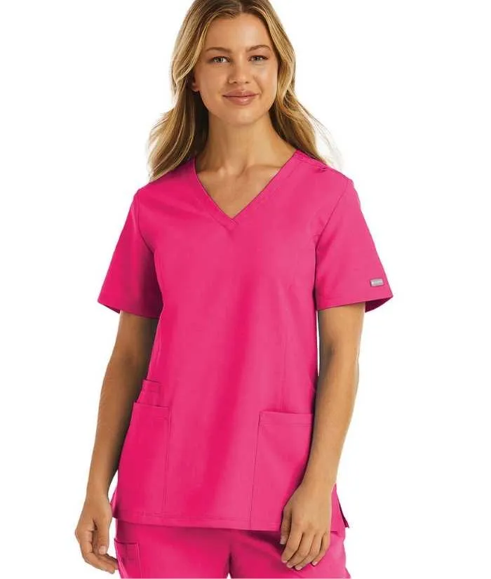 Momentum Womens Double V-Neck Scrub Top