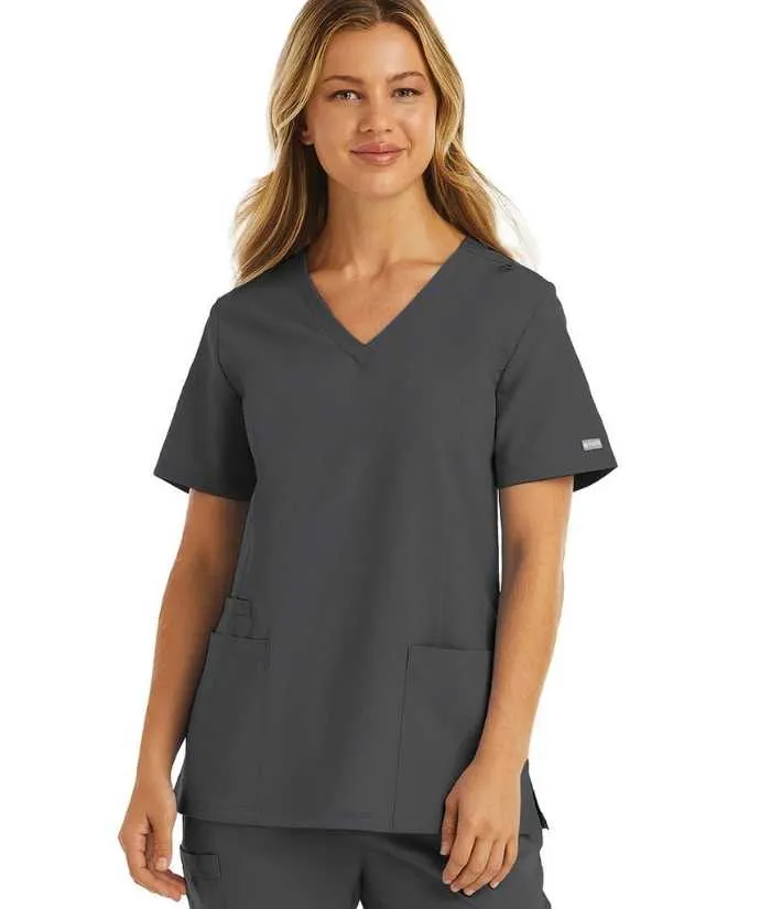 Momentum Womens Double V-Neck Scrub Top