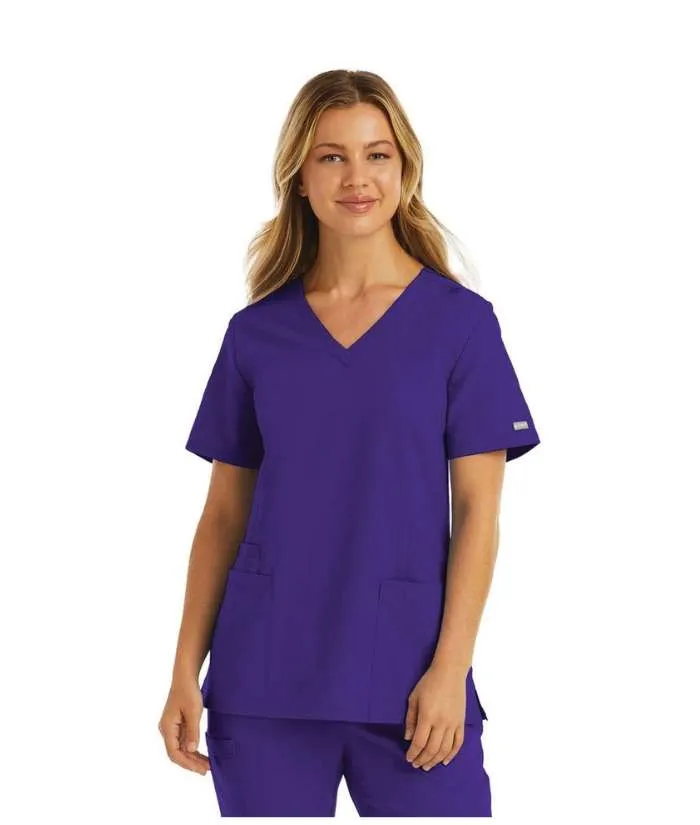 Momentum Womens Double V-Neck Scrub Top