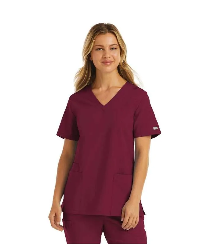 Momentum Womens Double V-Neck Scrub Top