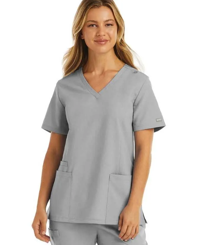 Momentum Womens Double V-Neck Scrub Top