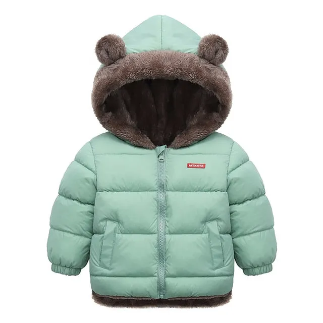 Mosely - Kids Puffer Fur Lined Jacket , Baby Parka