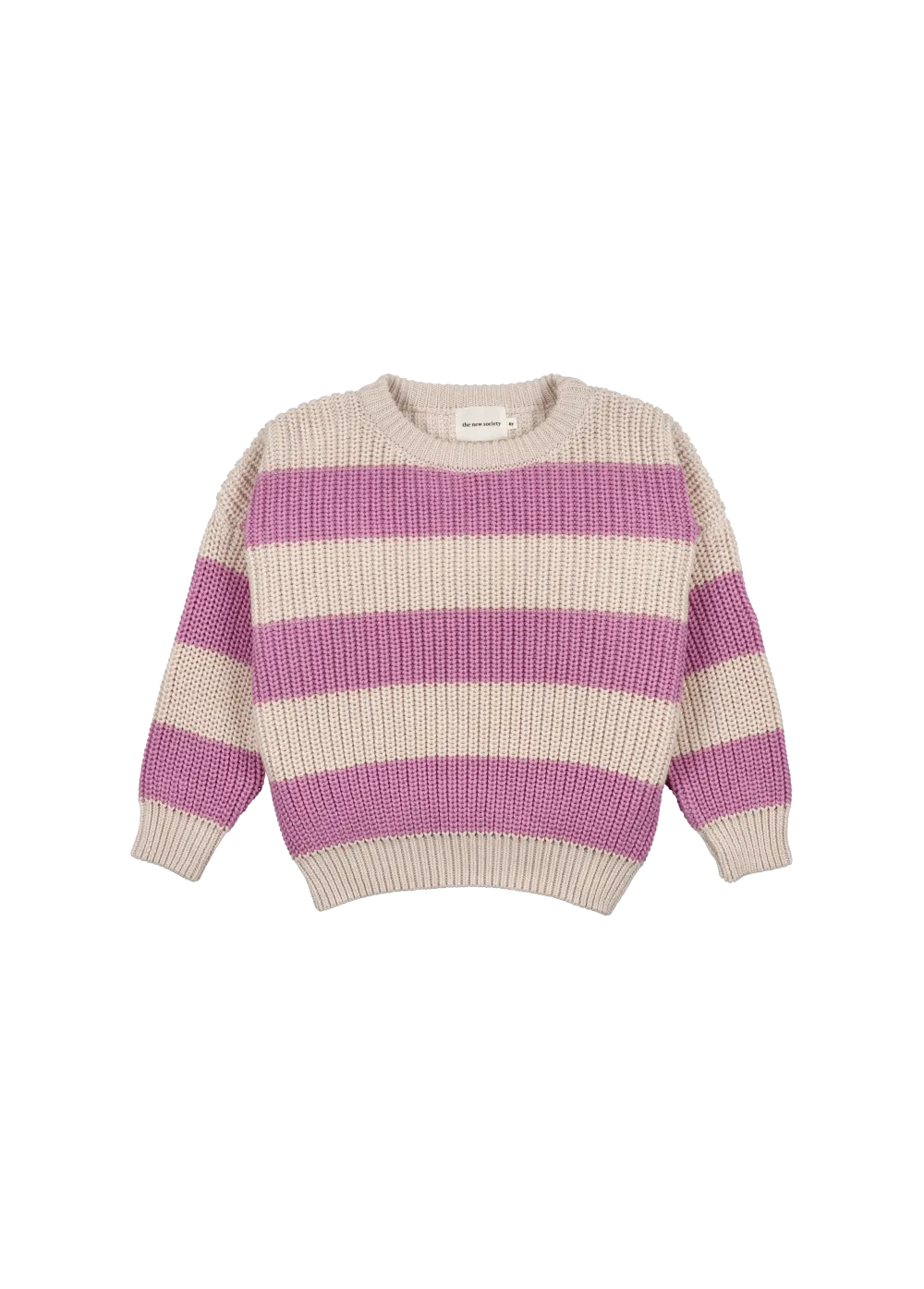 Myra Jumper Natural & Iris Lilac Stripes