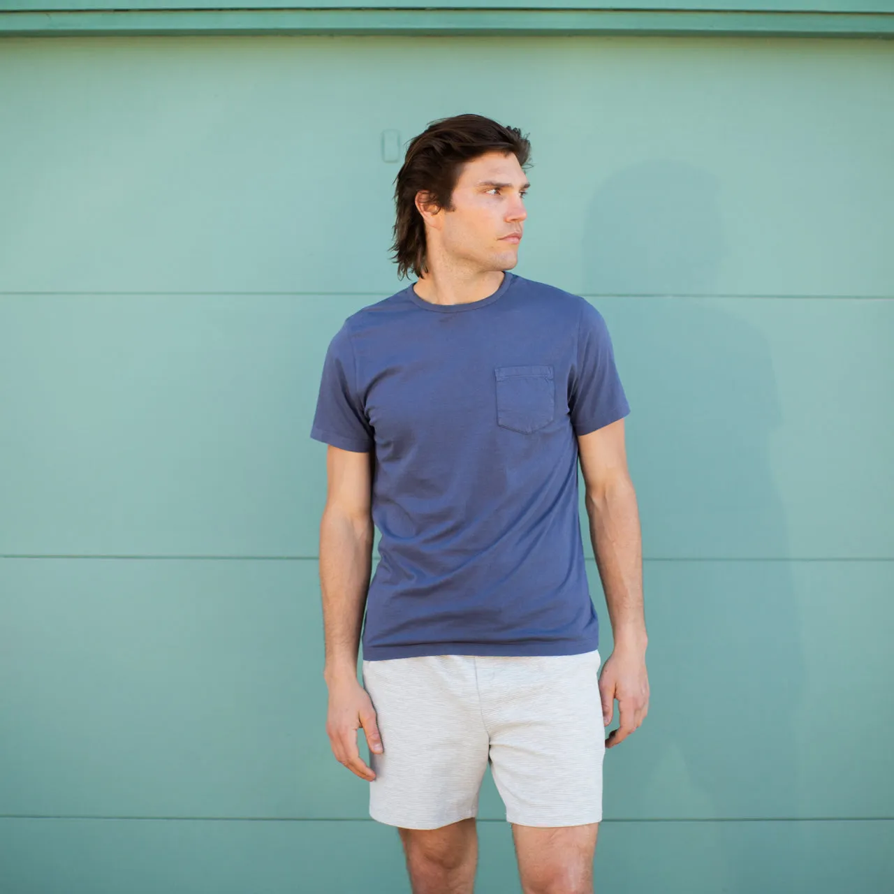 Navy Gavin Garment Dyed Tee