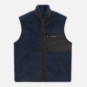 Navy Perla Borg Gilet