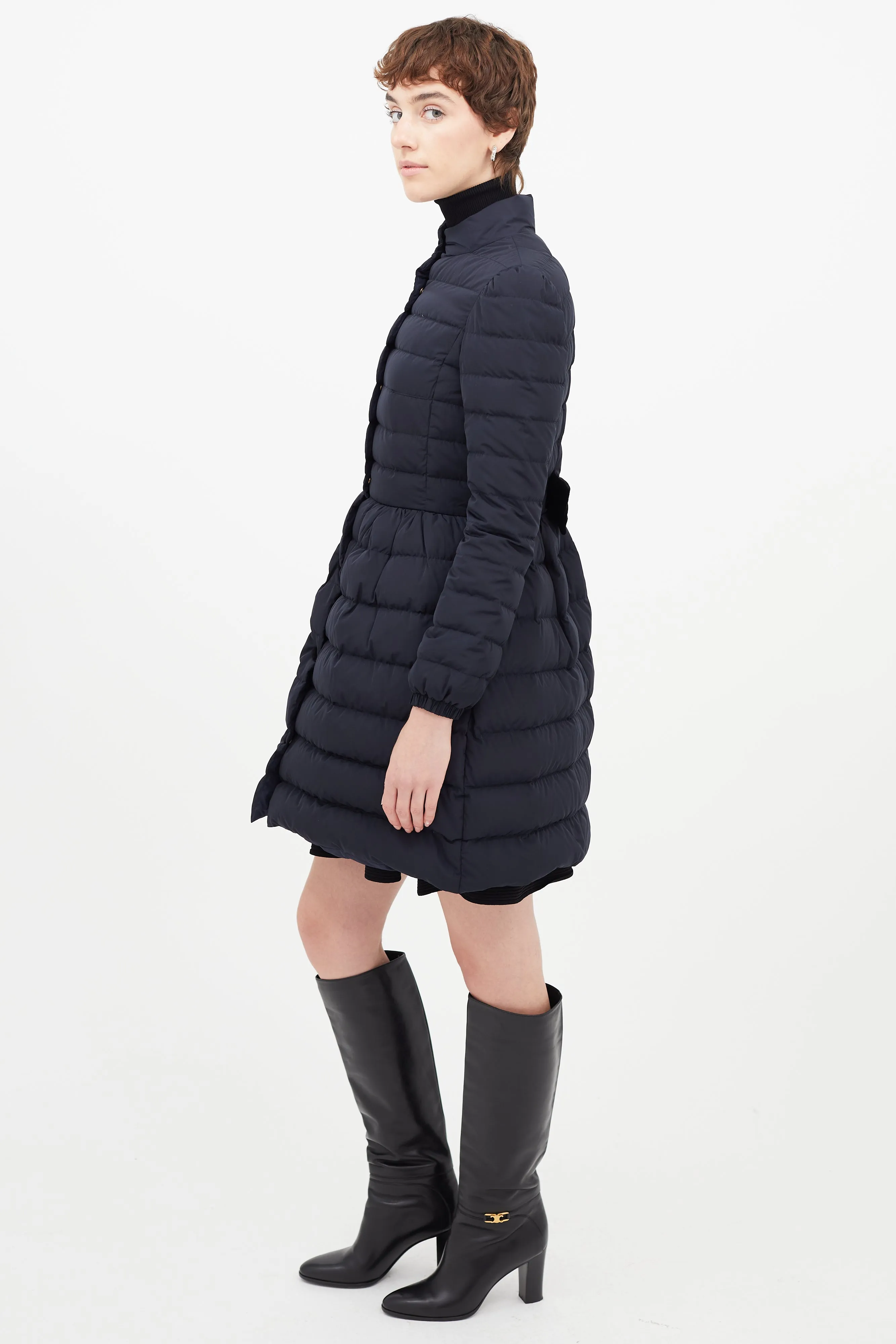 Navy Quilted Puffer Jacket