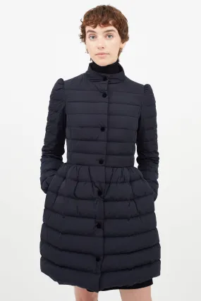 Navy Quilted Puffer Jacket