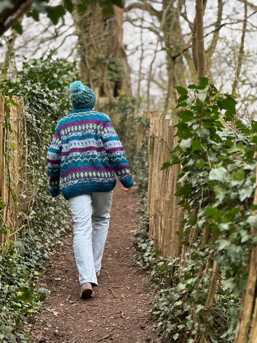 Nordic Hand-Knitted Wool Jumper