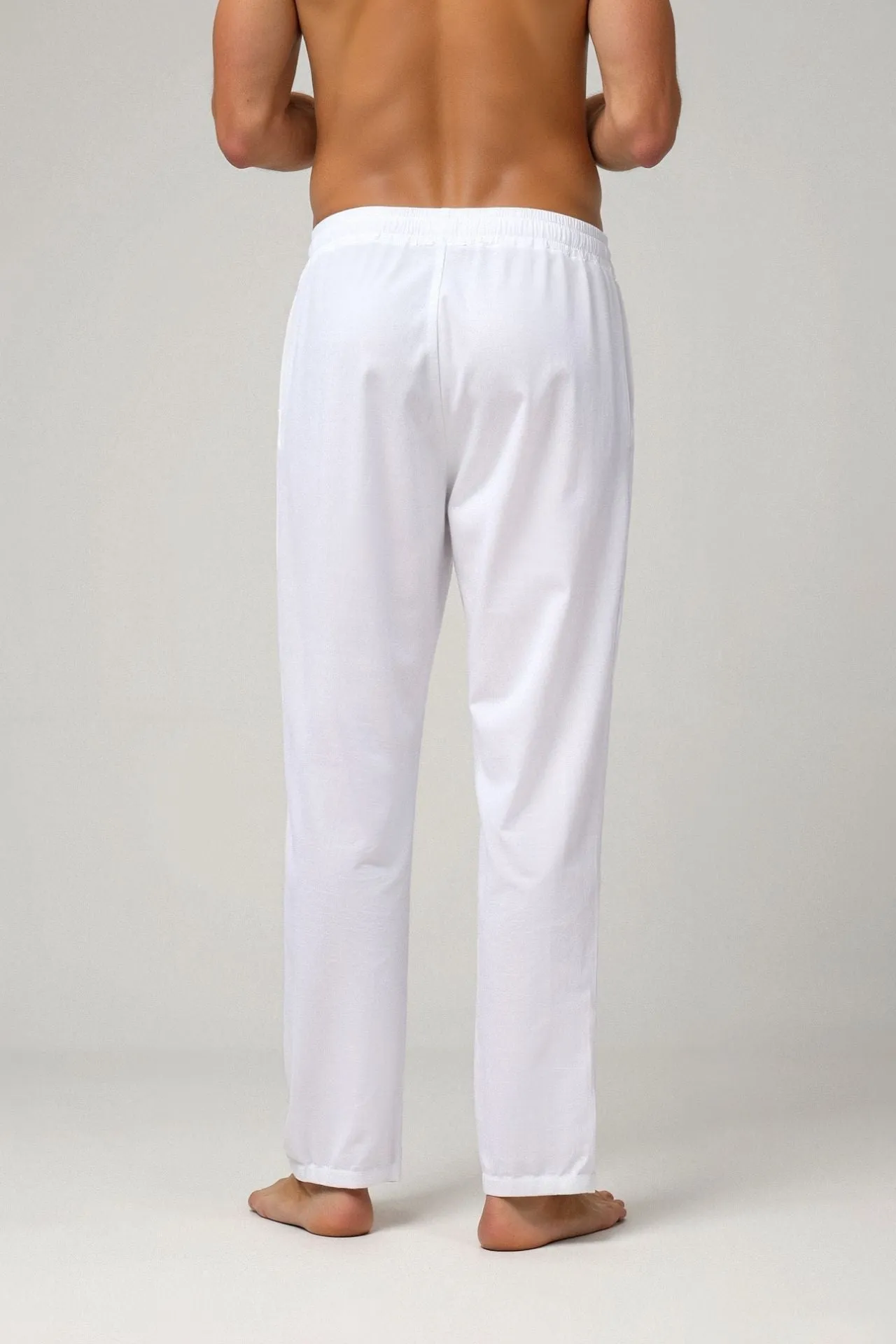 Old Money Cotton & Linen Blend Drawstring Pants