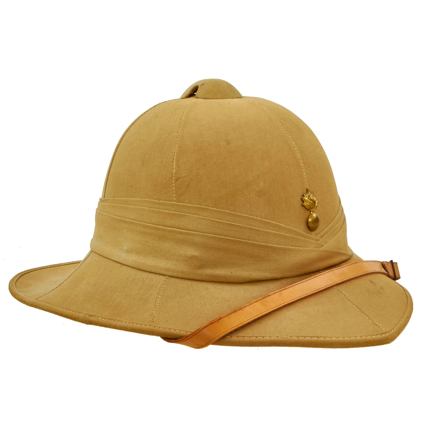 Original British WWII Royal Engineers Wolseley Pattern Pith Sun Helmet by Moores of London - Unissued and Dated 1942