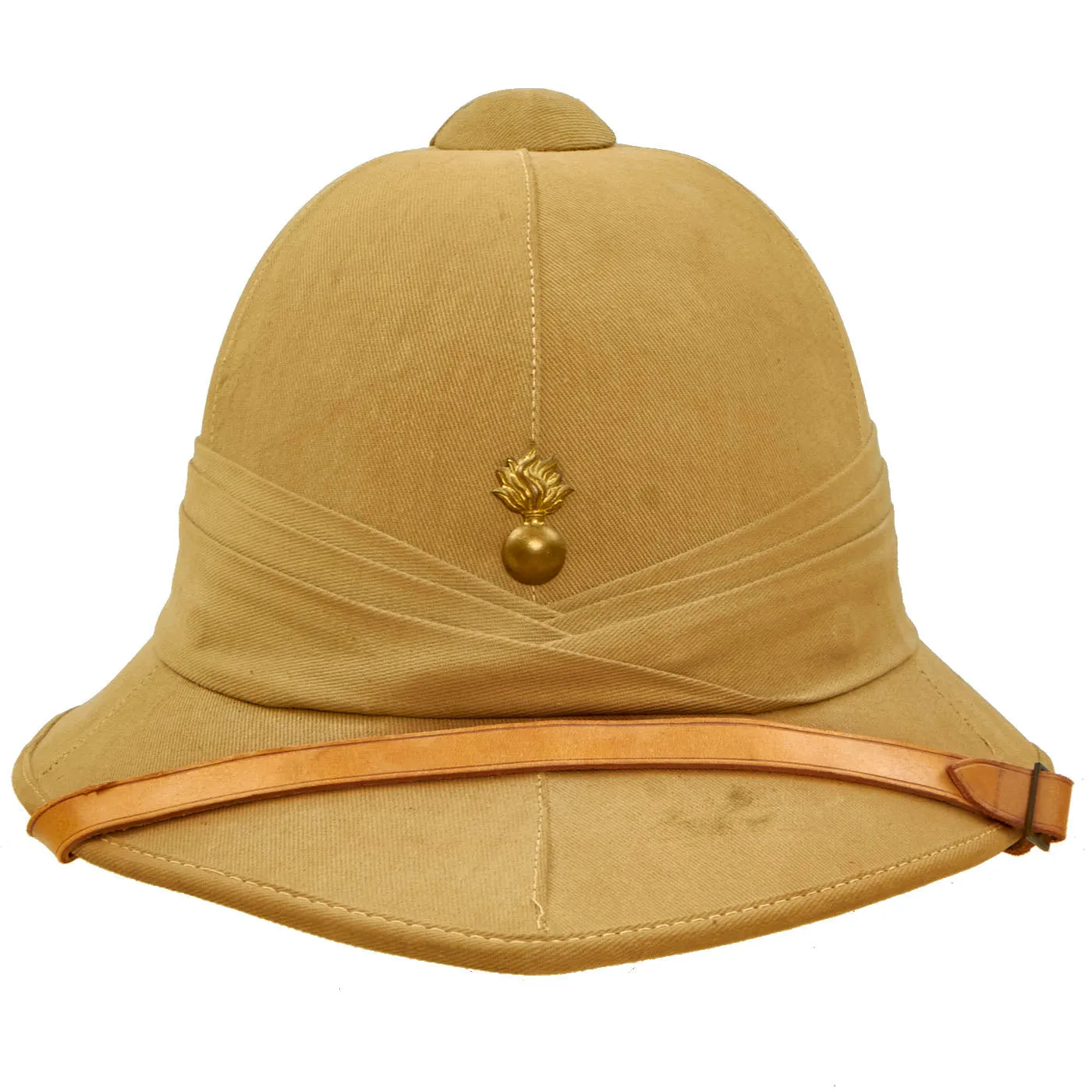 Original British WWII Royal Engineers Wolseley Pattern Pith Sun Helmet by Moores of London - Unissued and Dated 1942