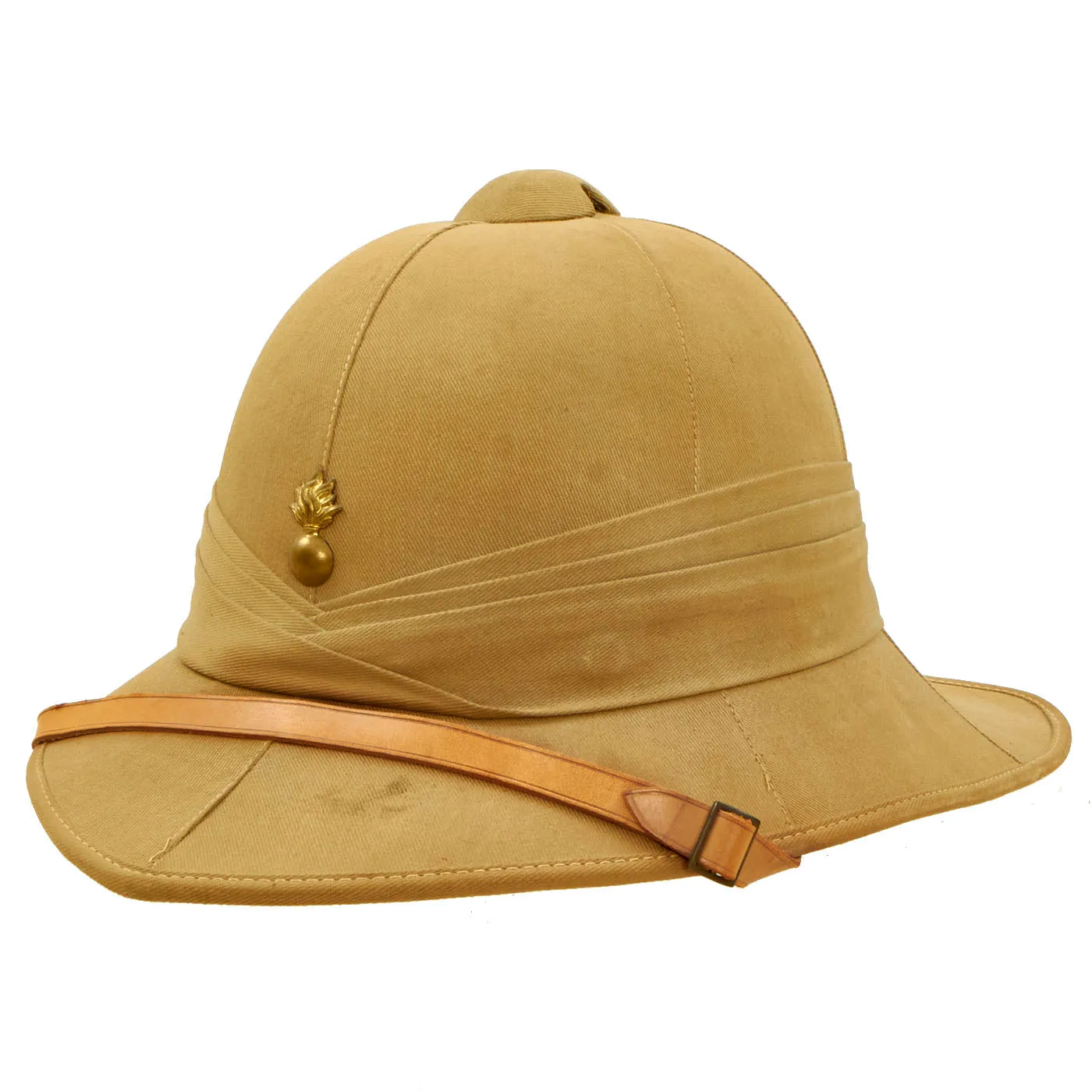 Original British WWII Royal Engineers Wolseley Pattern Pith Sun Helmet by Moores of London - Unissued and Dated 1942