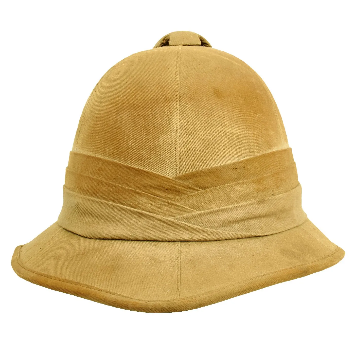 Original British WWII Wolseley Pattern Pith Sun Helmet by Vero & Everitt Ltd - Dated 1942