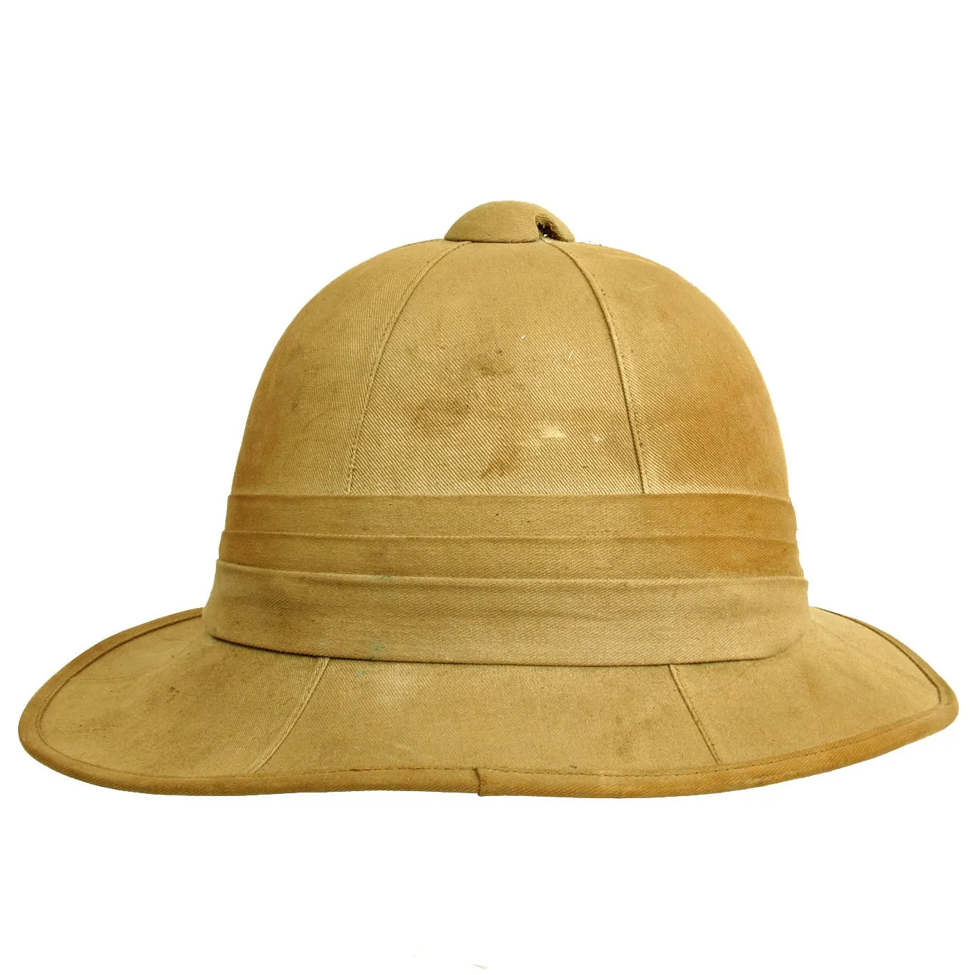 Original British WWII Wolseley Pattern Pith Sun Helmet by Vero & Everitt Ltd - Dated 1942