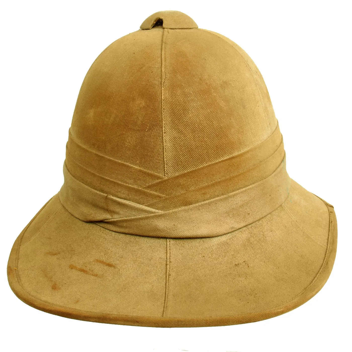 Original British WWII Wolseley Pattern Pith Sun Helmet by Vero & Everitt Ltd - Dated 1942