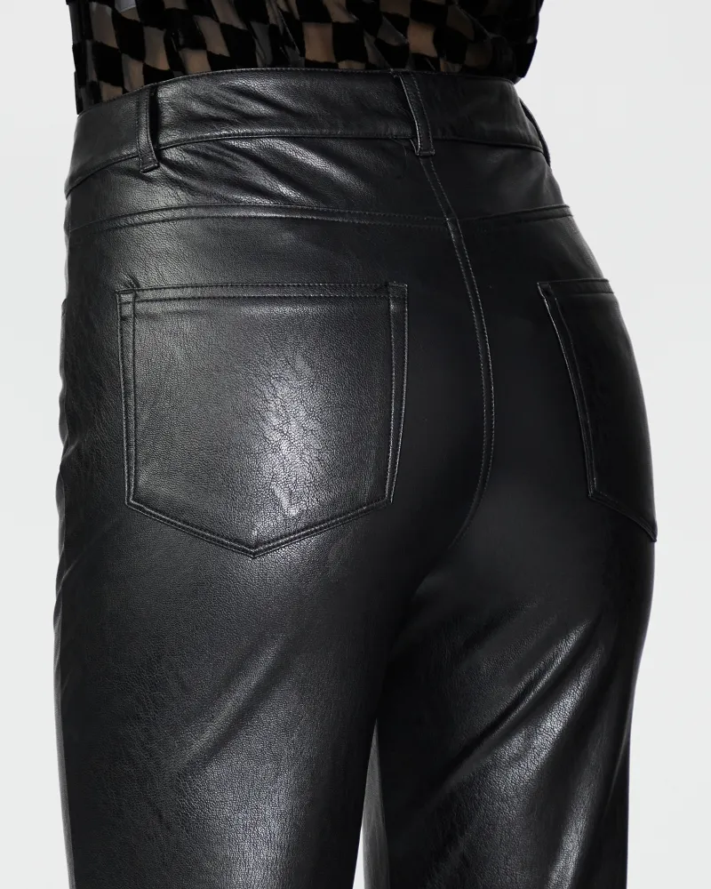 Paige - Stella Straight in Black Faux Leather