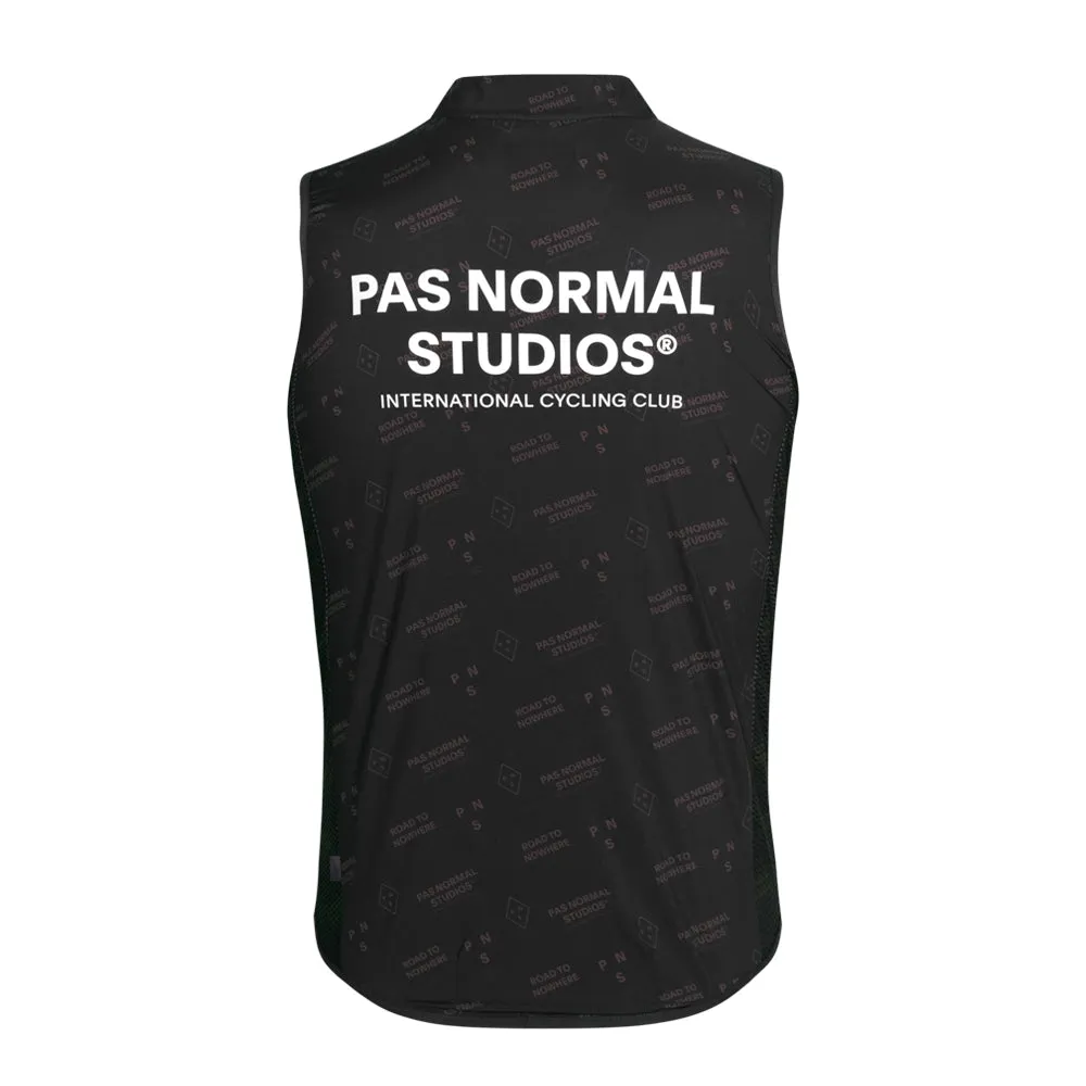 PAS NORMAL STUDIOS Mechanism Late Drop Stow Away Gilet SS23 - Black Contrast