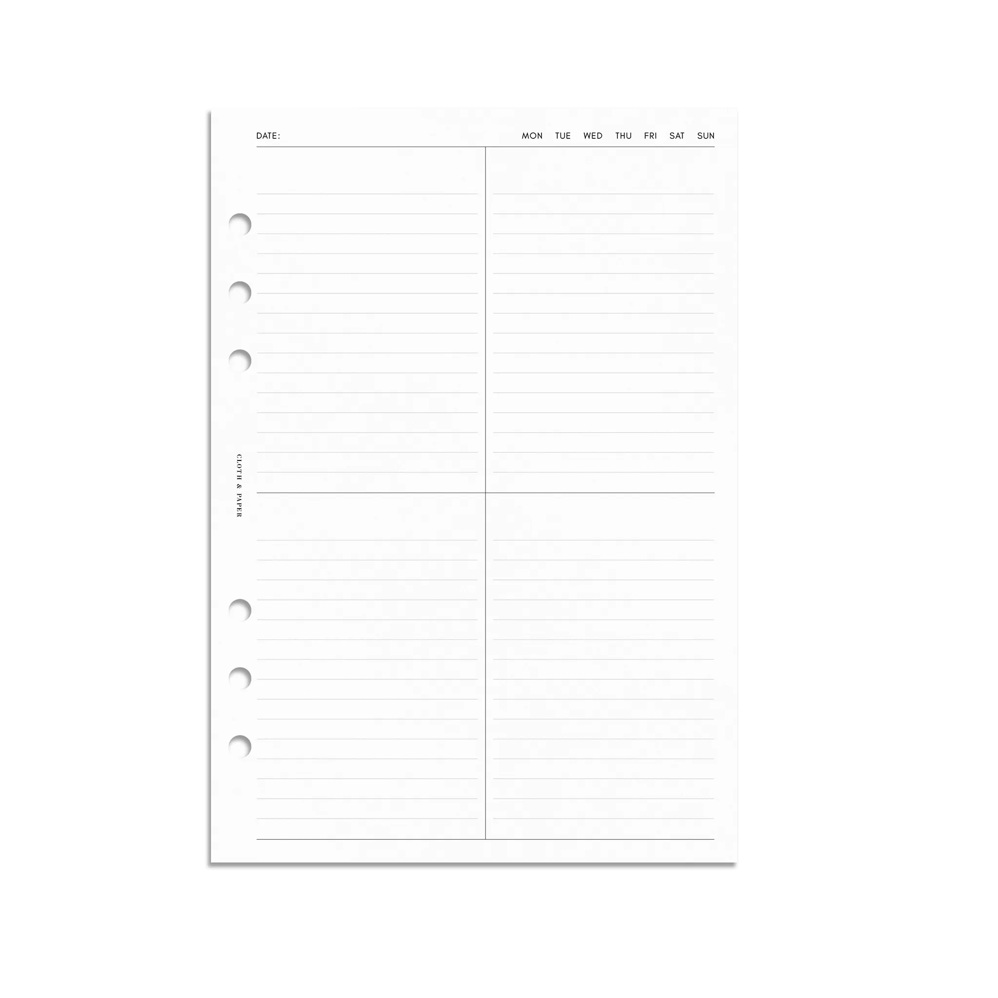 Quad Lined Planner Inserts