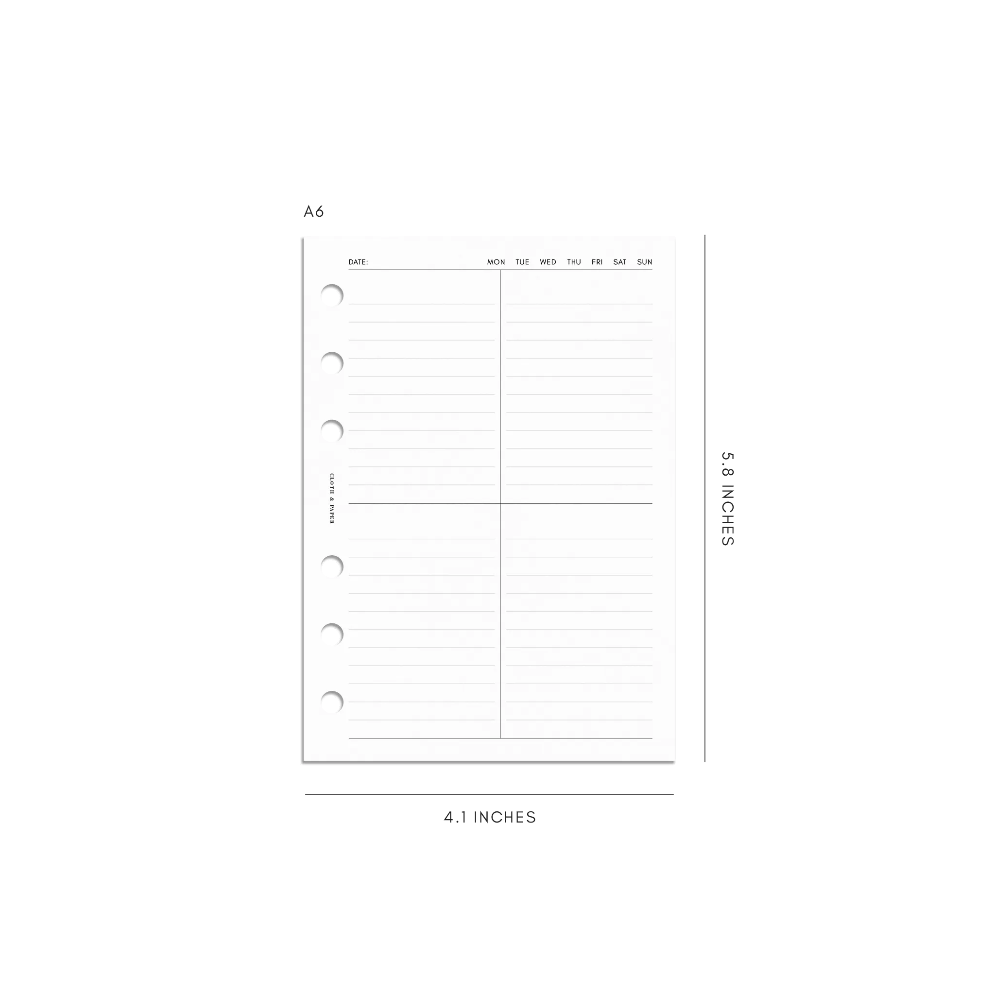 Quad Lined Planner Inserts