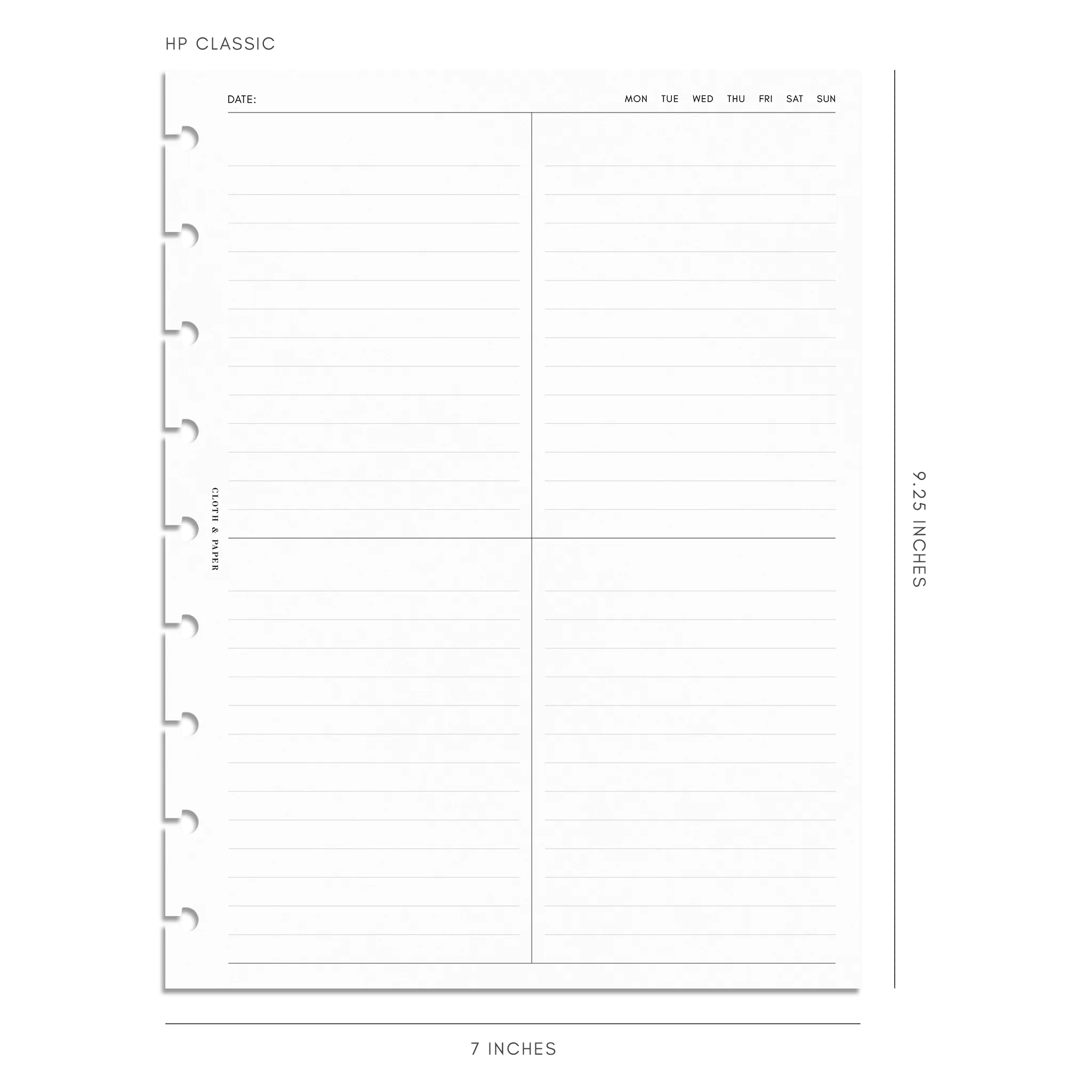 Quad Lined Planner Inserts