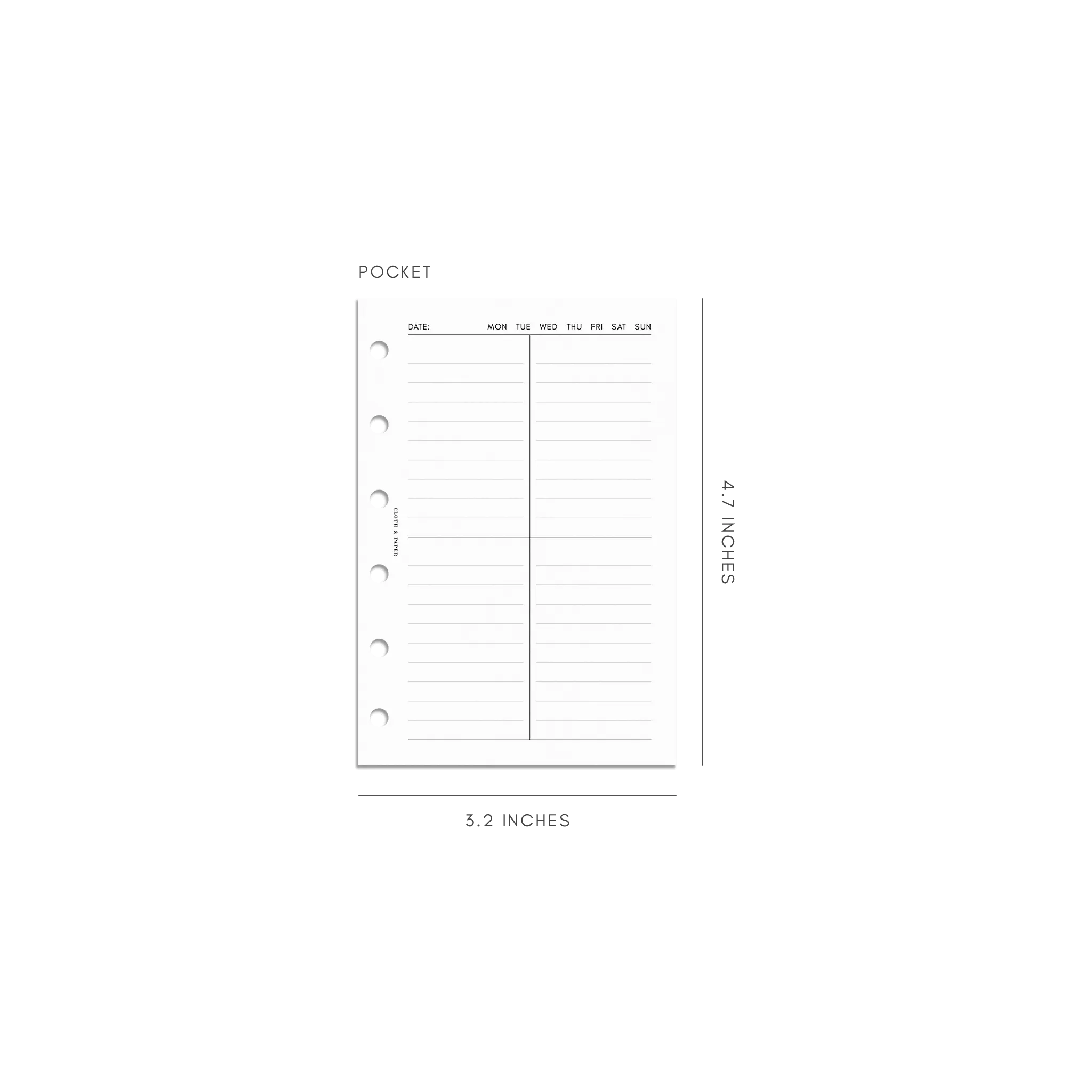 Quad Lined Planner Inserts