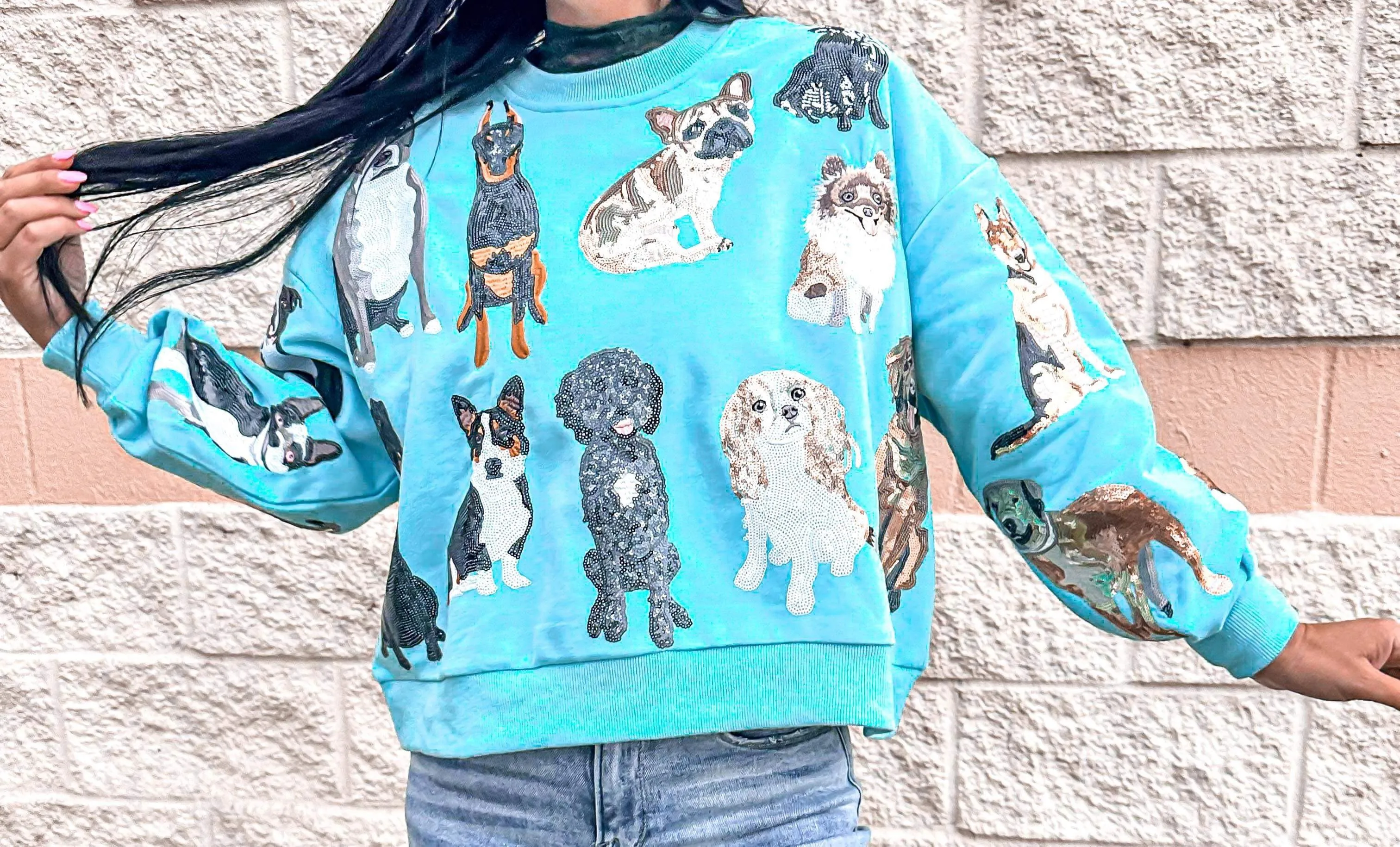 Queen Of Sparkles Lover Of Dogs Sweatshirt